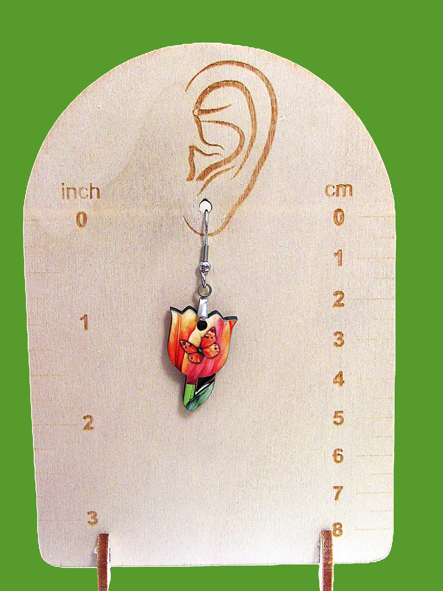 Tulip Shaped Sublimated Earrings 1 inch