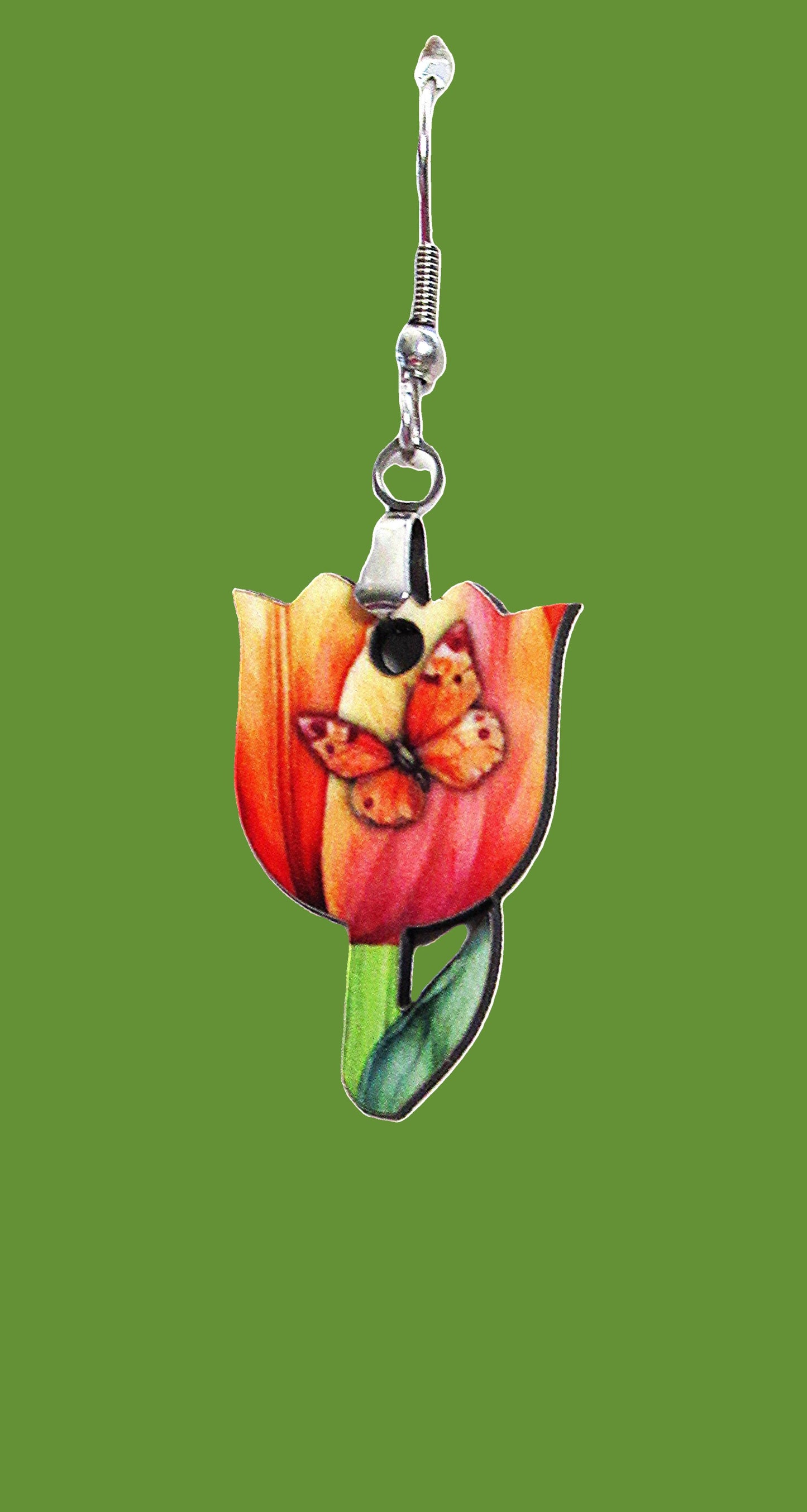 Tulip Shaped Sublimated Earrings 1 inch