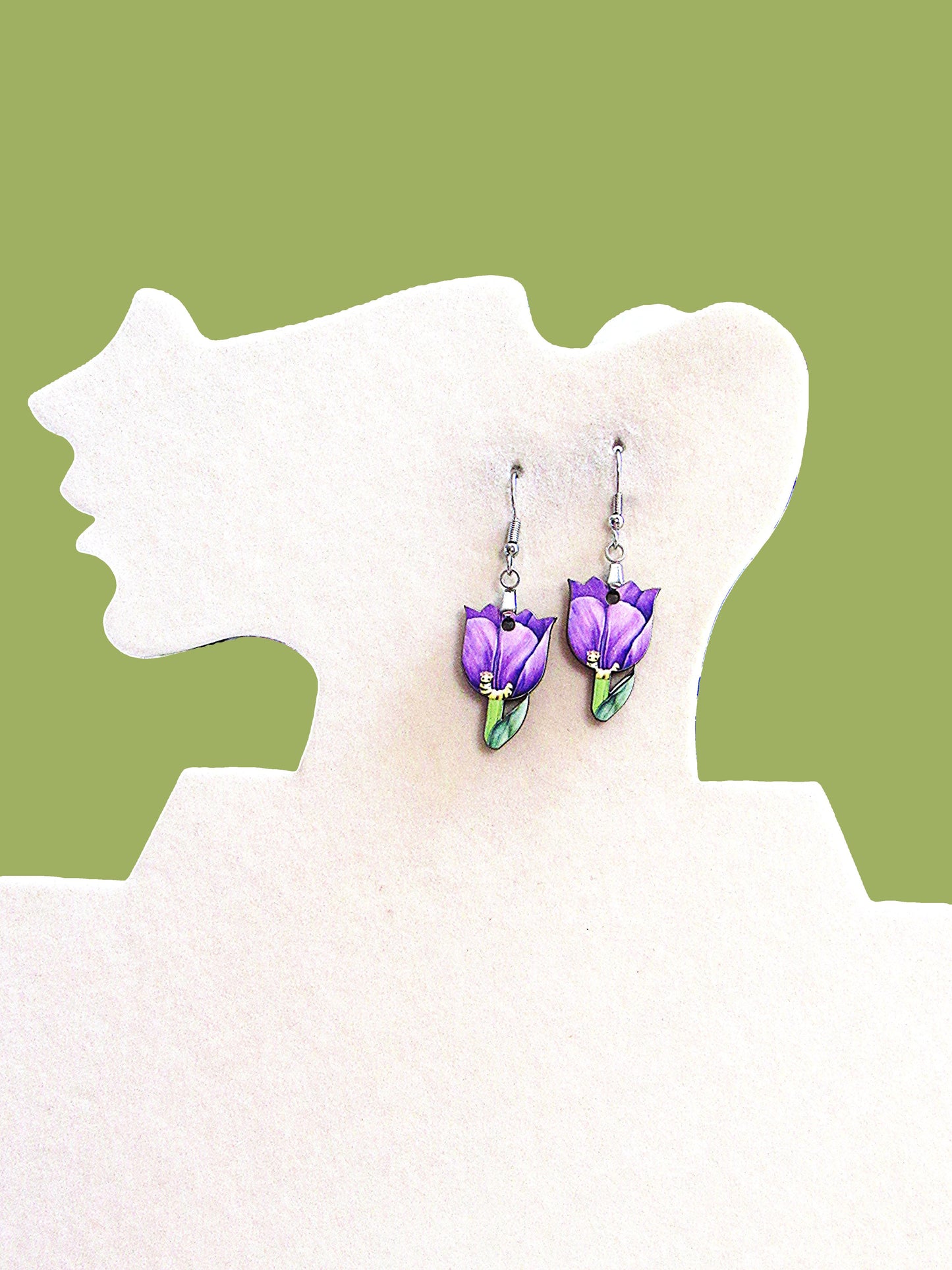 Tulip Shaped Sublimated Earrings 1 inch