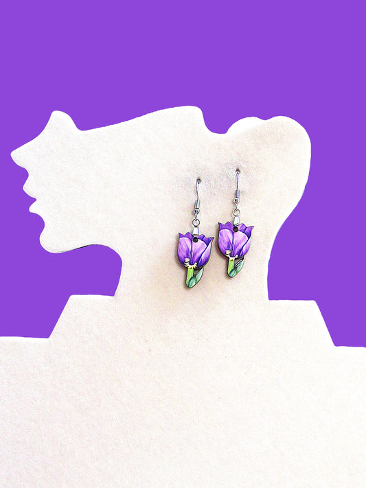 Tulip Shaped Sublimated Earrings 1 inch