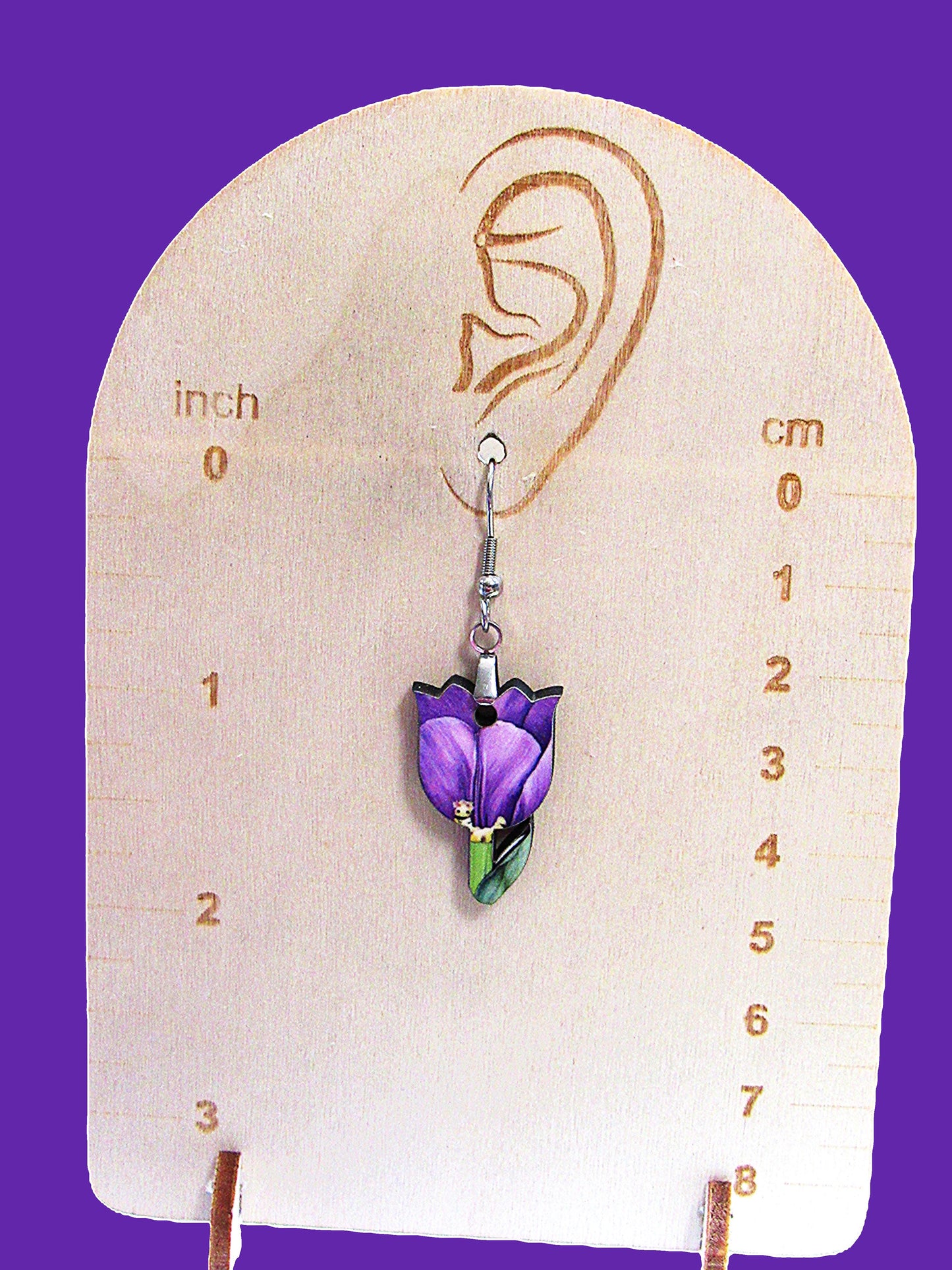 Tulip Shaped Sublimated Earrings 1 inch