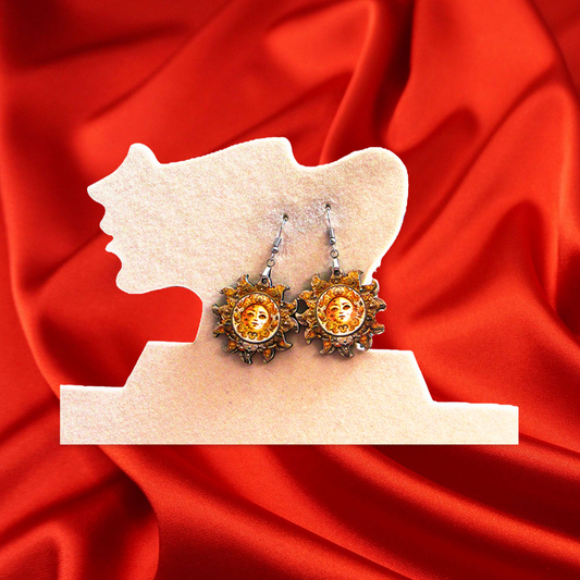 Sun Shaped Sublimated Earrings
