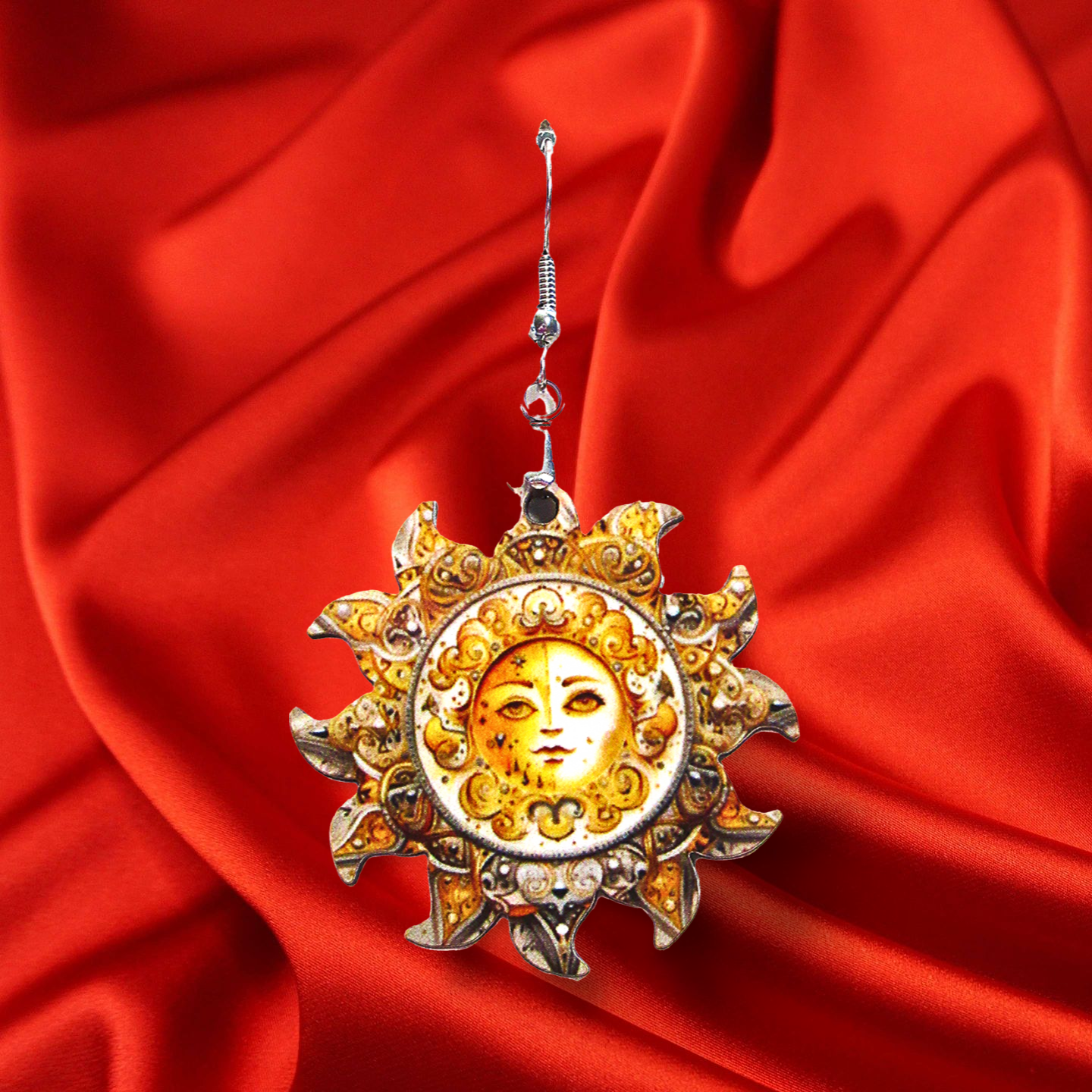 Sun Shaped Sublimated Earrings