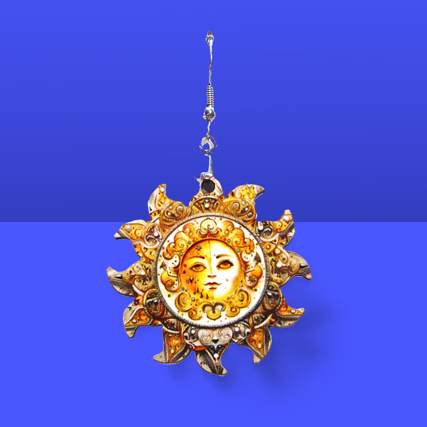 Sun Shaped Sublimated Earrings