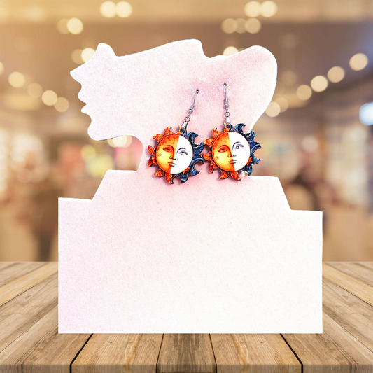 Sun Shaped Sublimated Earrings