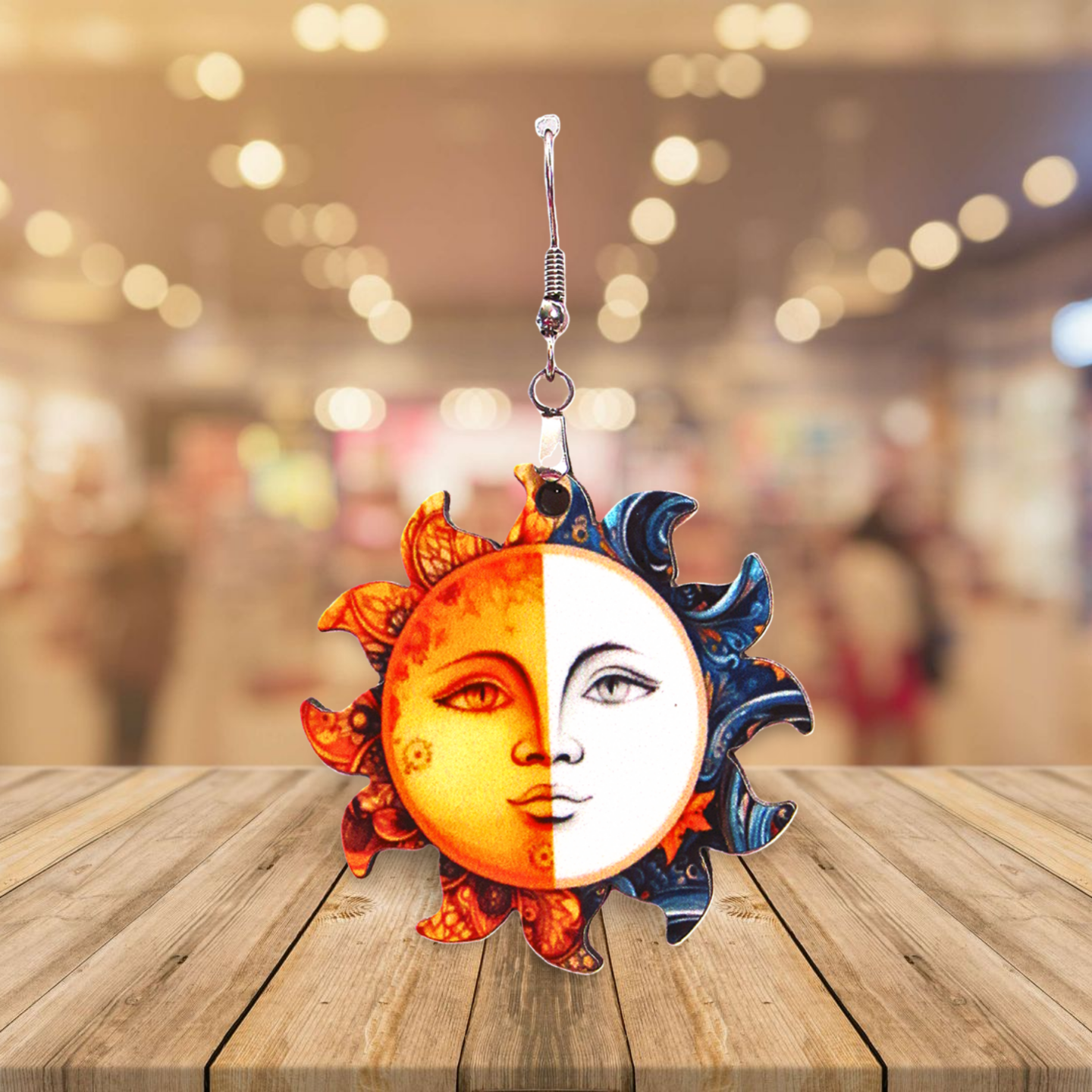 Sun Shaped Sublimated Earrings