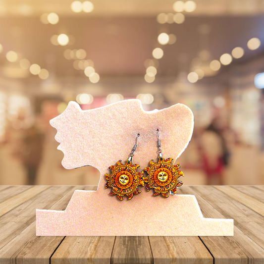 Sun Shaped Sublimated Earrings
