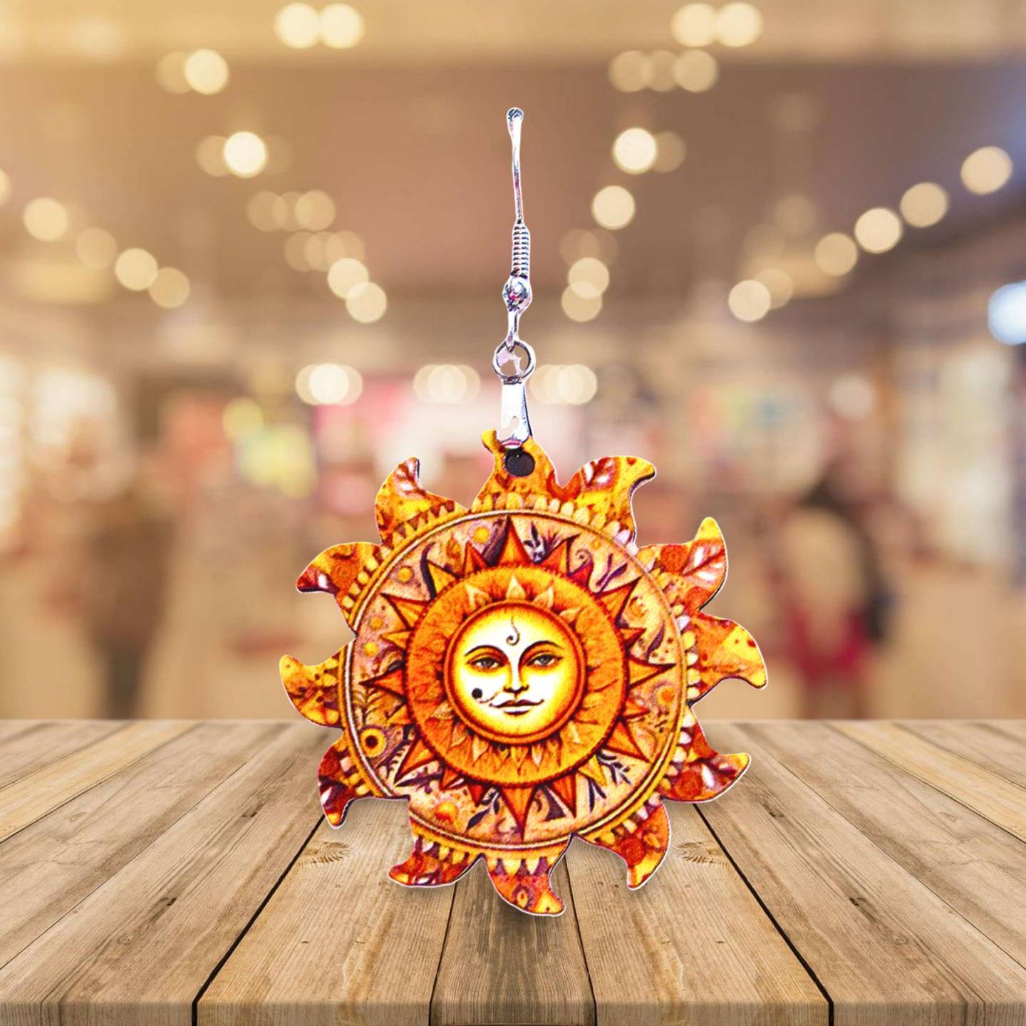 Sun Shaped Sublimated Earrings