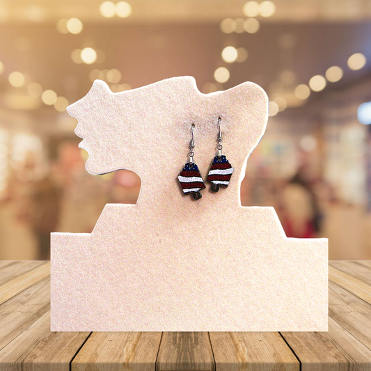 Popsicle  Shaped Sublimated Earrings 1 inch