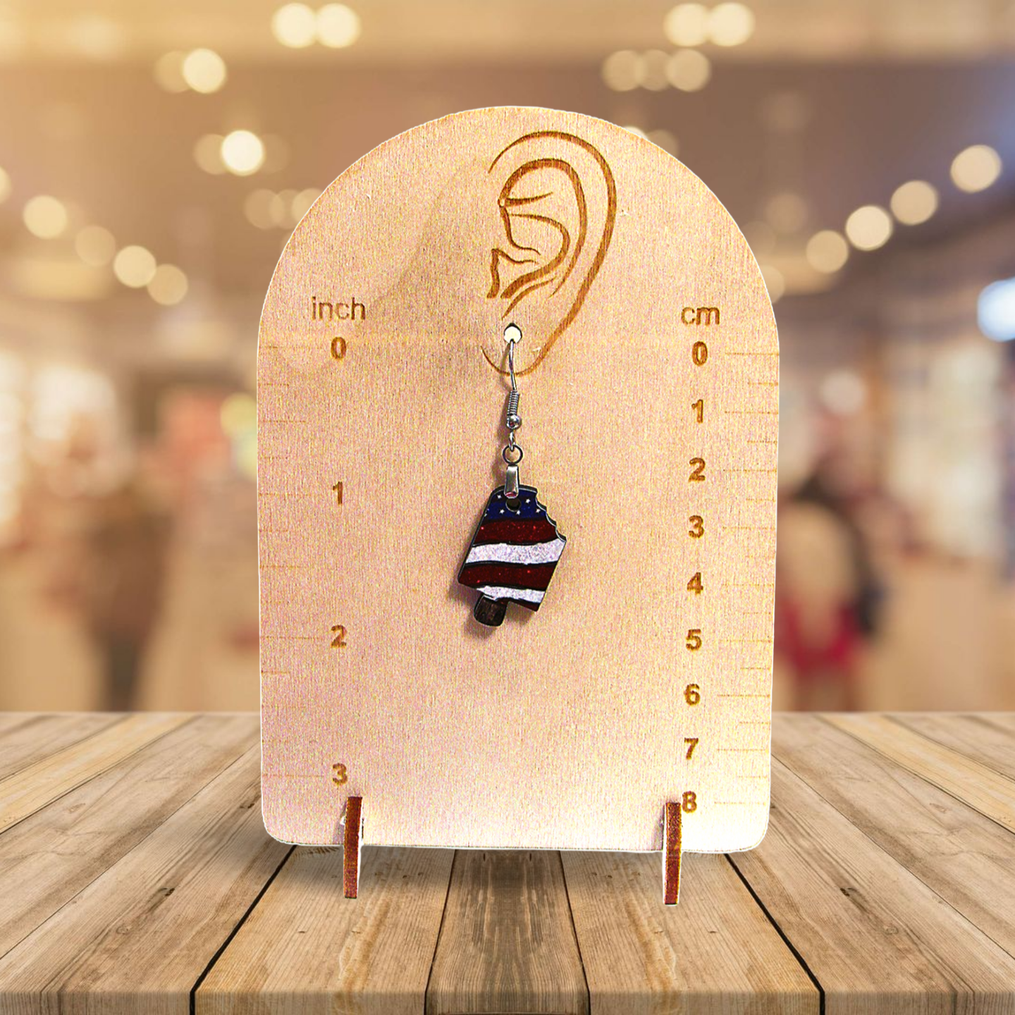 Popsicle  Shaped Sublimated Earrings 1 inch