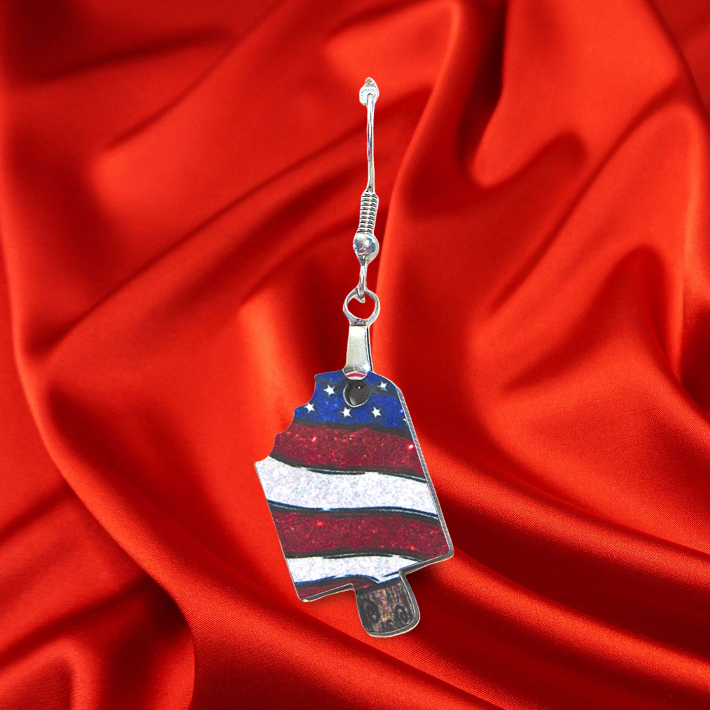 Popsicle  Shaped Sublimated Earrings 1 inch