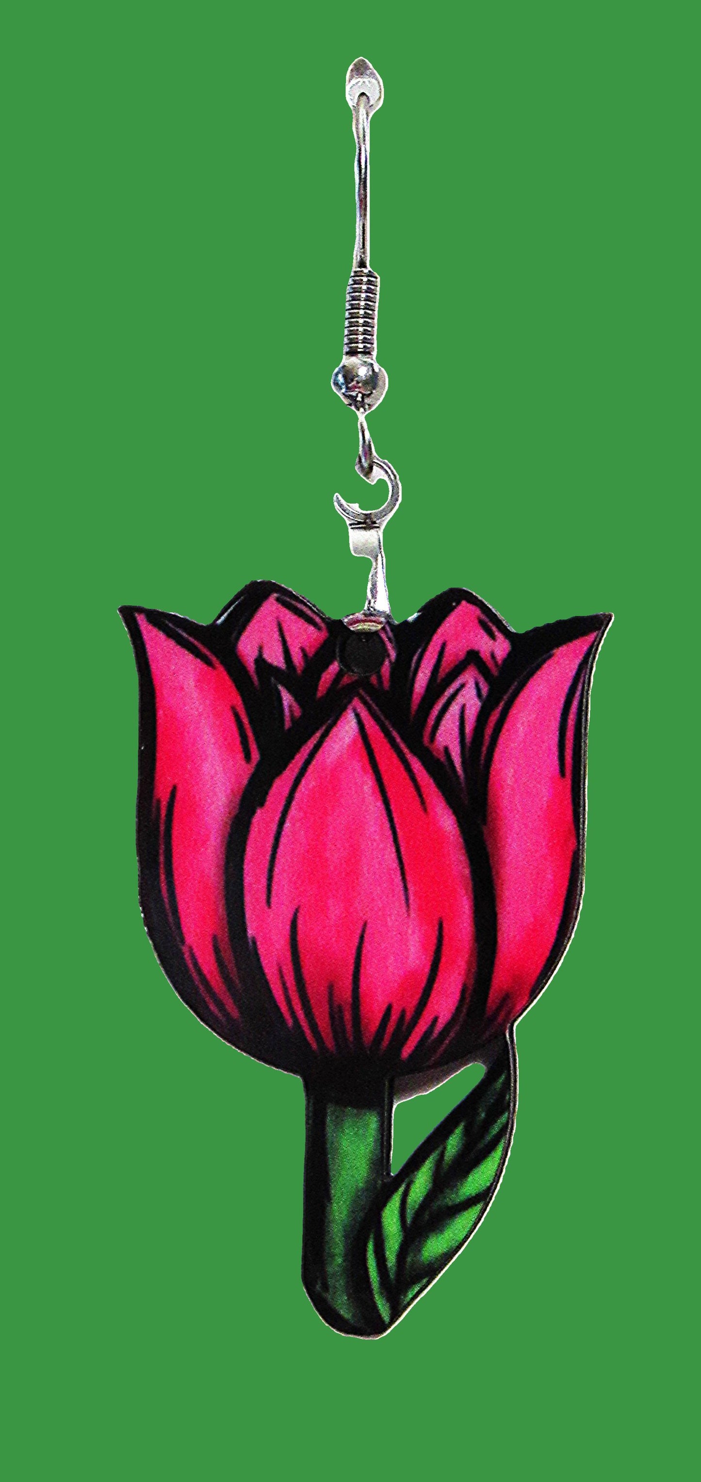 Tulip Shaped Sublimated Earrings