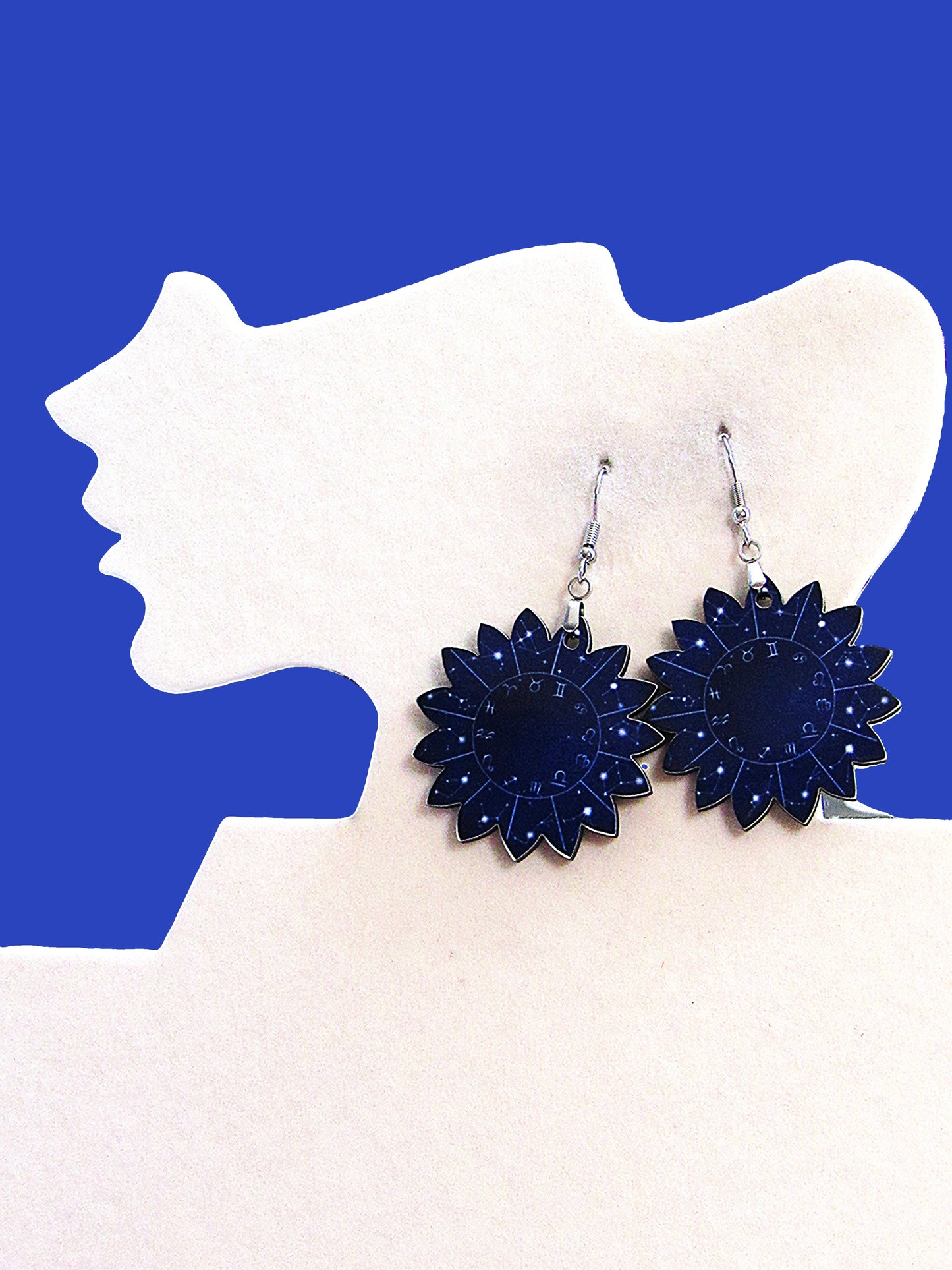 Sunflower Shaped Sublimated Earrings