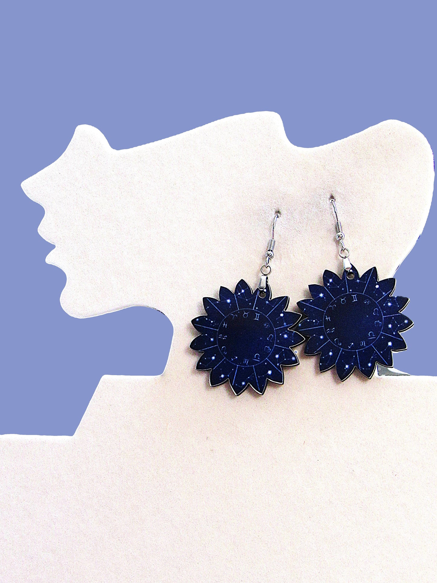 Sunflower Shaped Sublimated Earrings