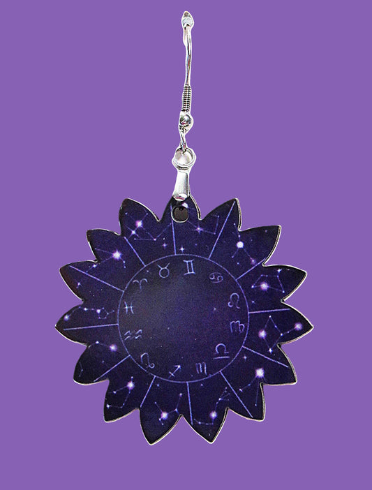 Sunflower Shaped Sublimated Earrings