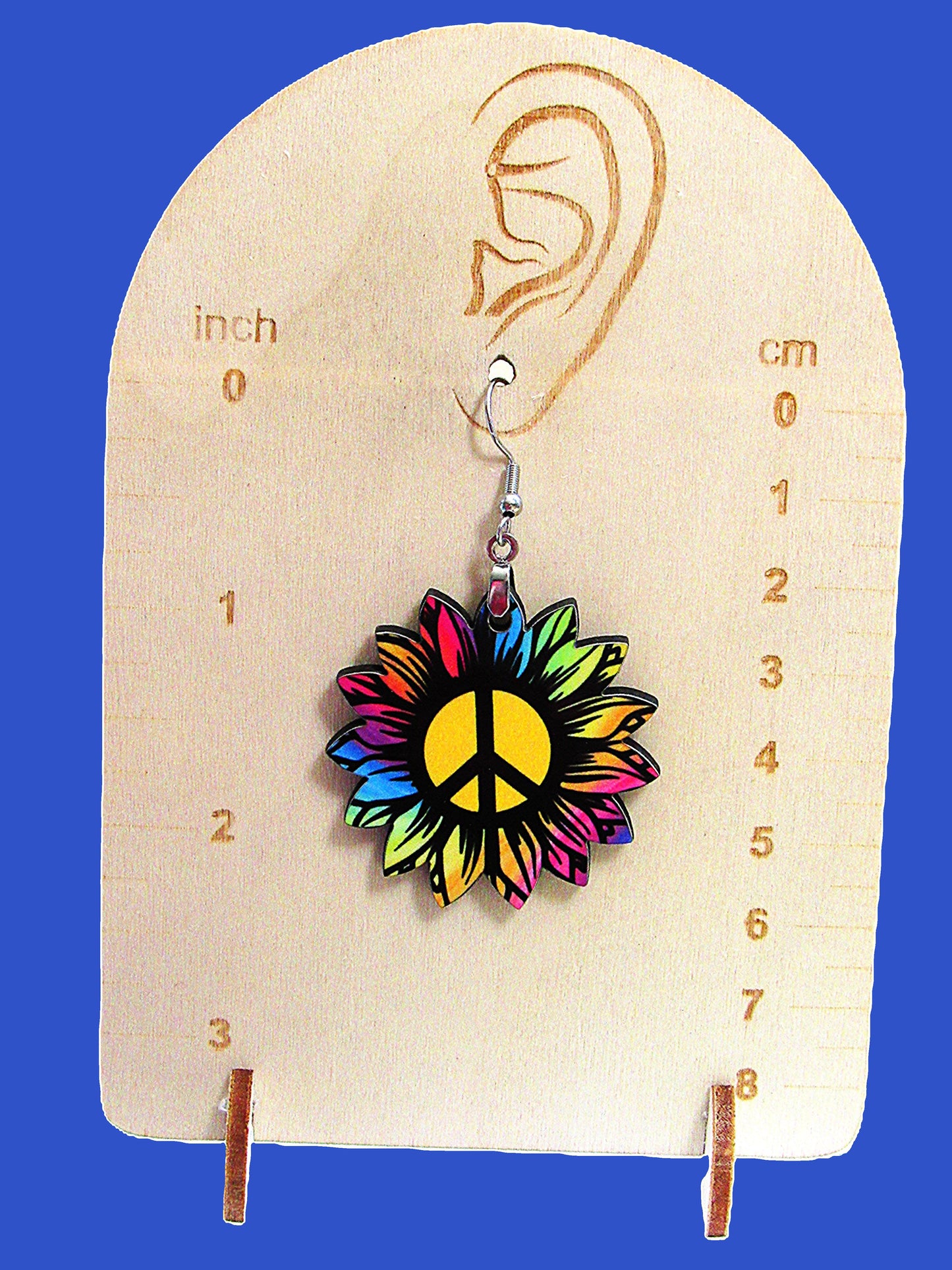 Sunflower Shaped Sublimated Earrings