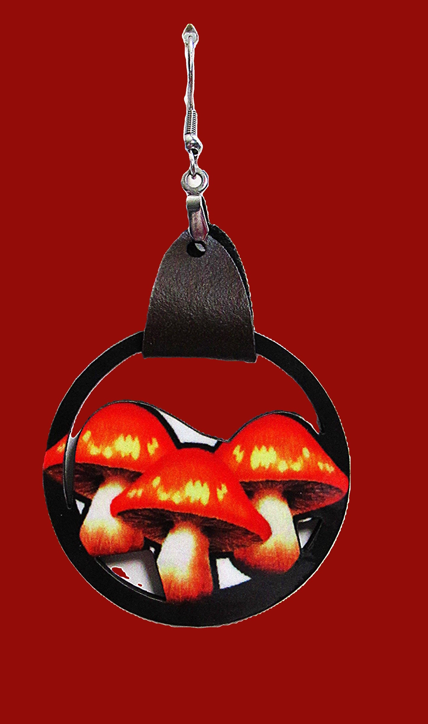 Mushroom Trio Shaped Sublimated Earring MDF