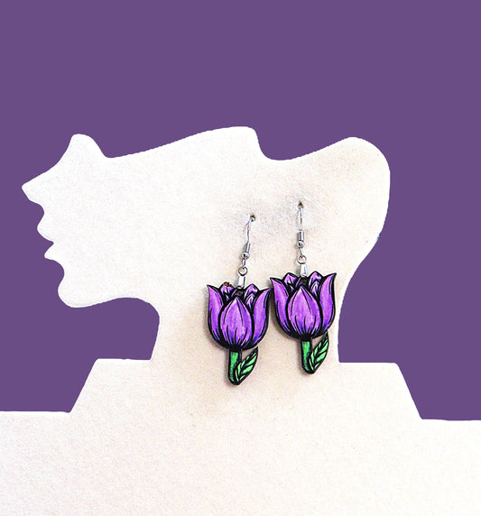 Tulip Shaped Sublimated Earrings