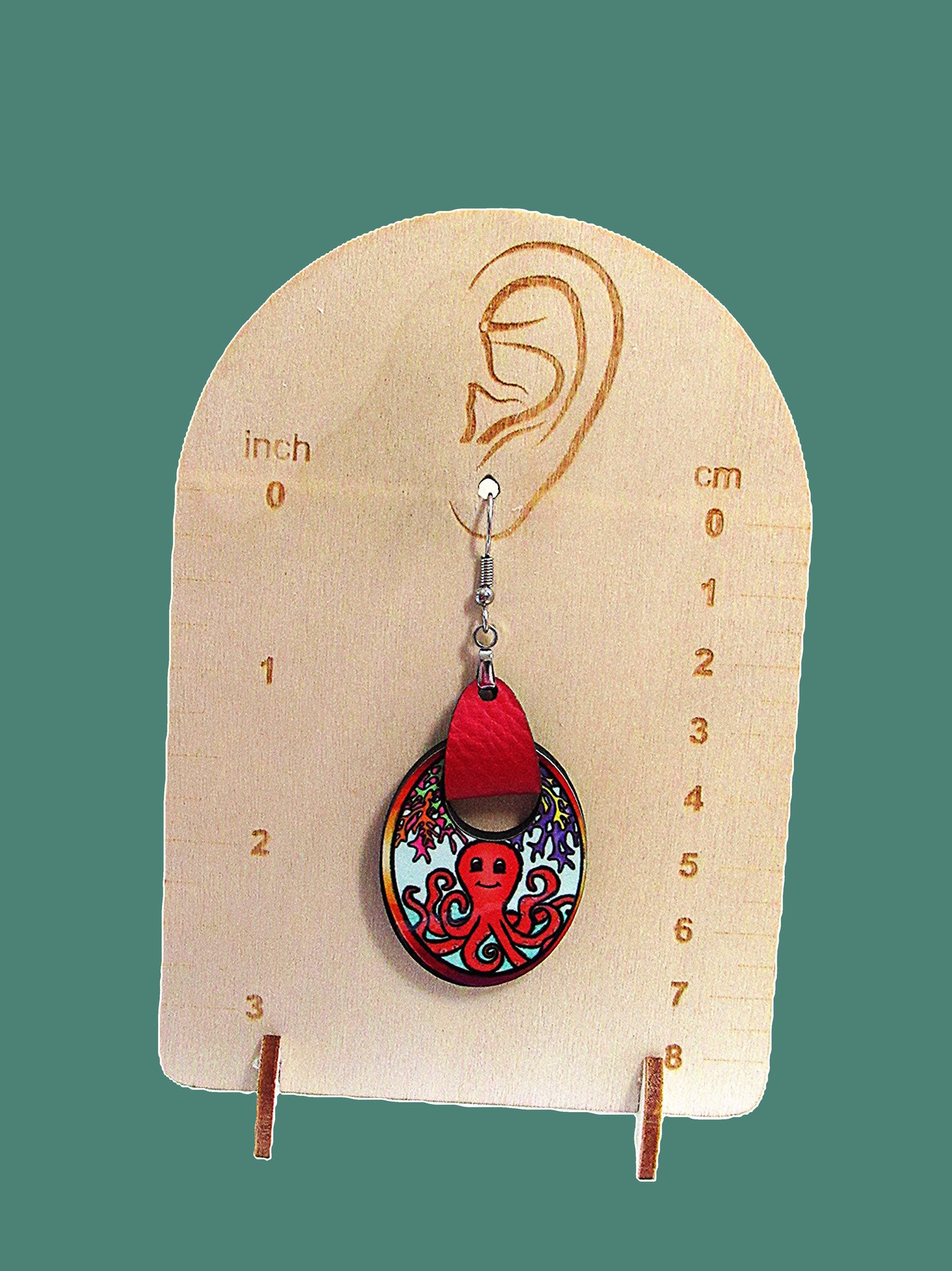 Boho Oval Shaped Sublimated Earring