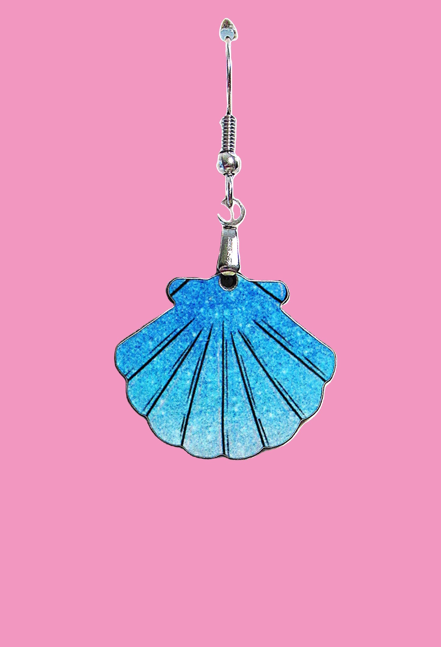 Clam Shell Shaped Sublimated Earrings MDF 1 inch