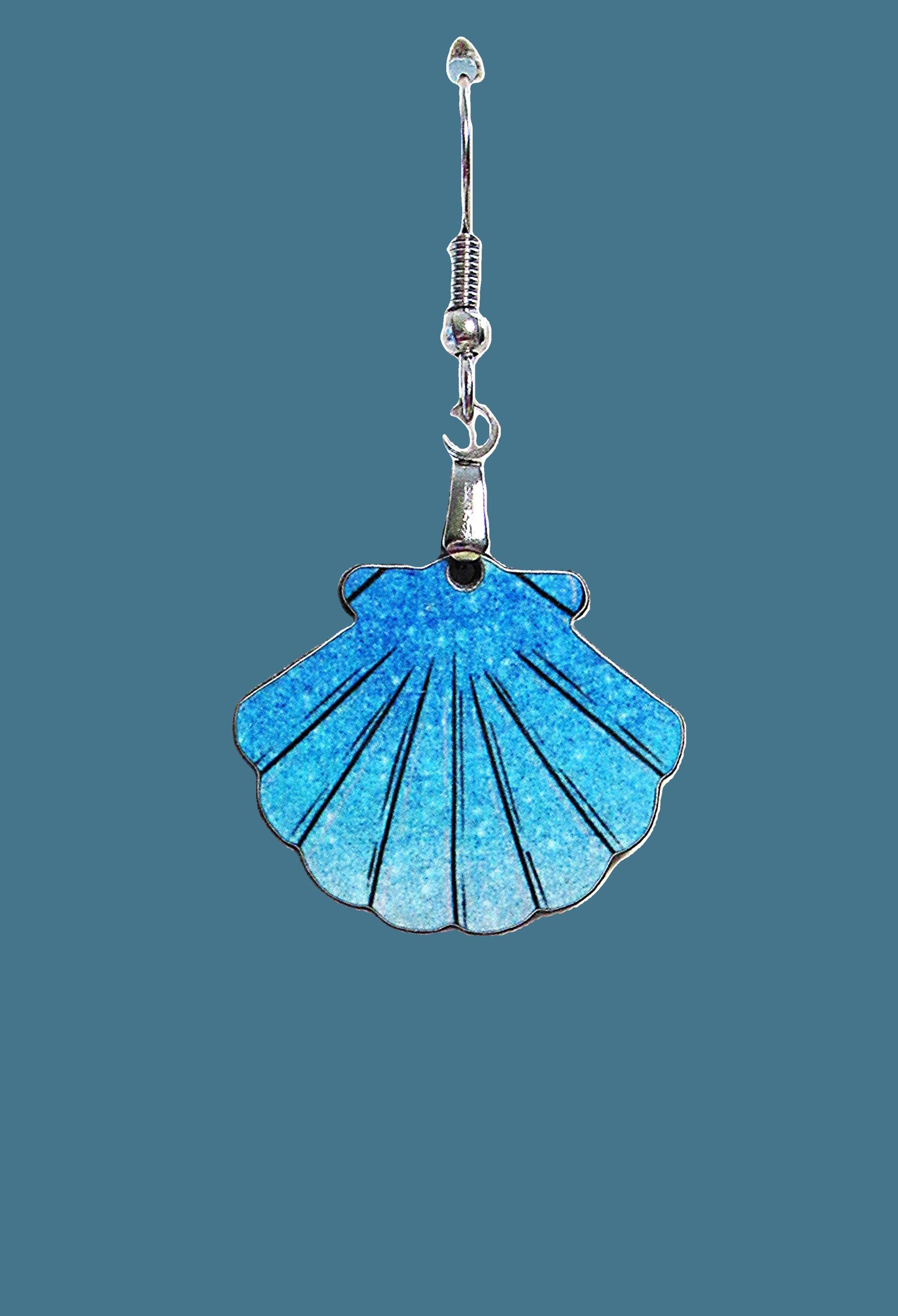 Clam Shell Shaped Sublimated Earrings MDF 1 inch