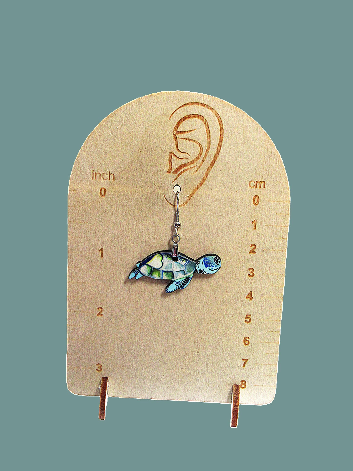Turtle Shaped Sublimated Earrings