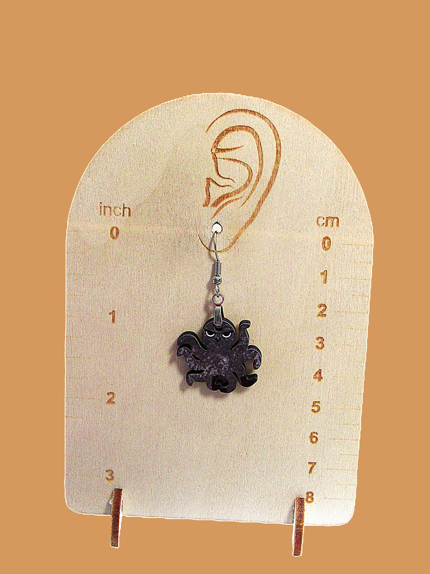 Octopus Shaped Sublimated Earrings 1 inch