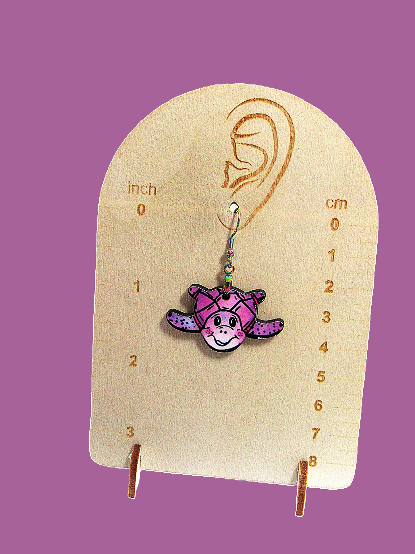 Sea Turtle Shaped Sublimated Earrings