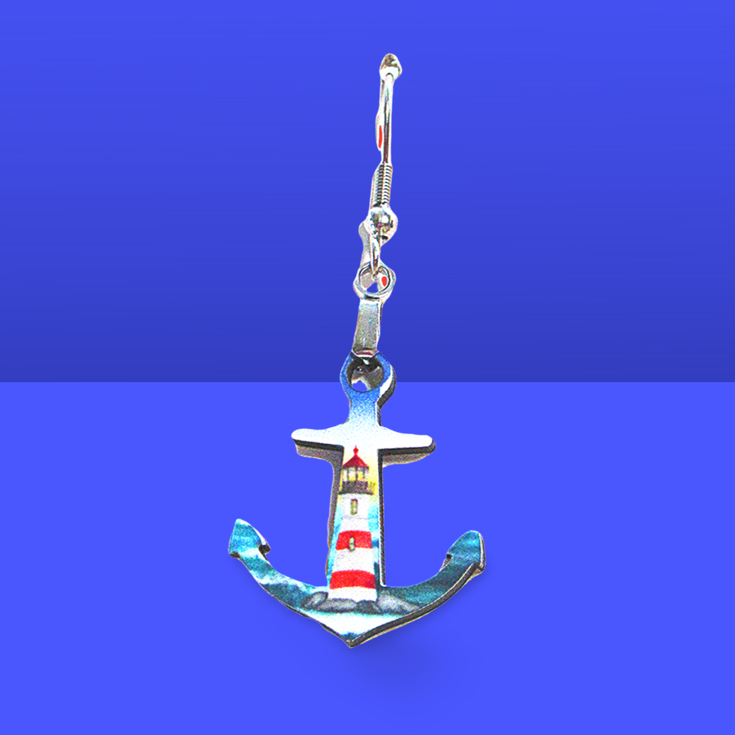 Anchor Shaped Sublimated Earrings 1- inch