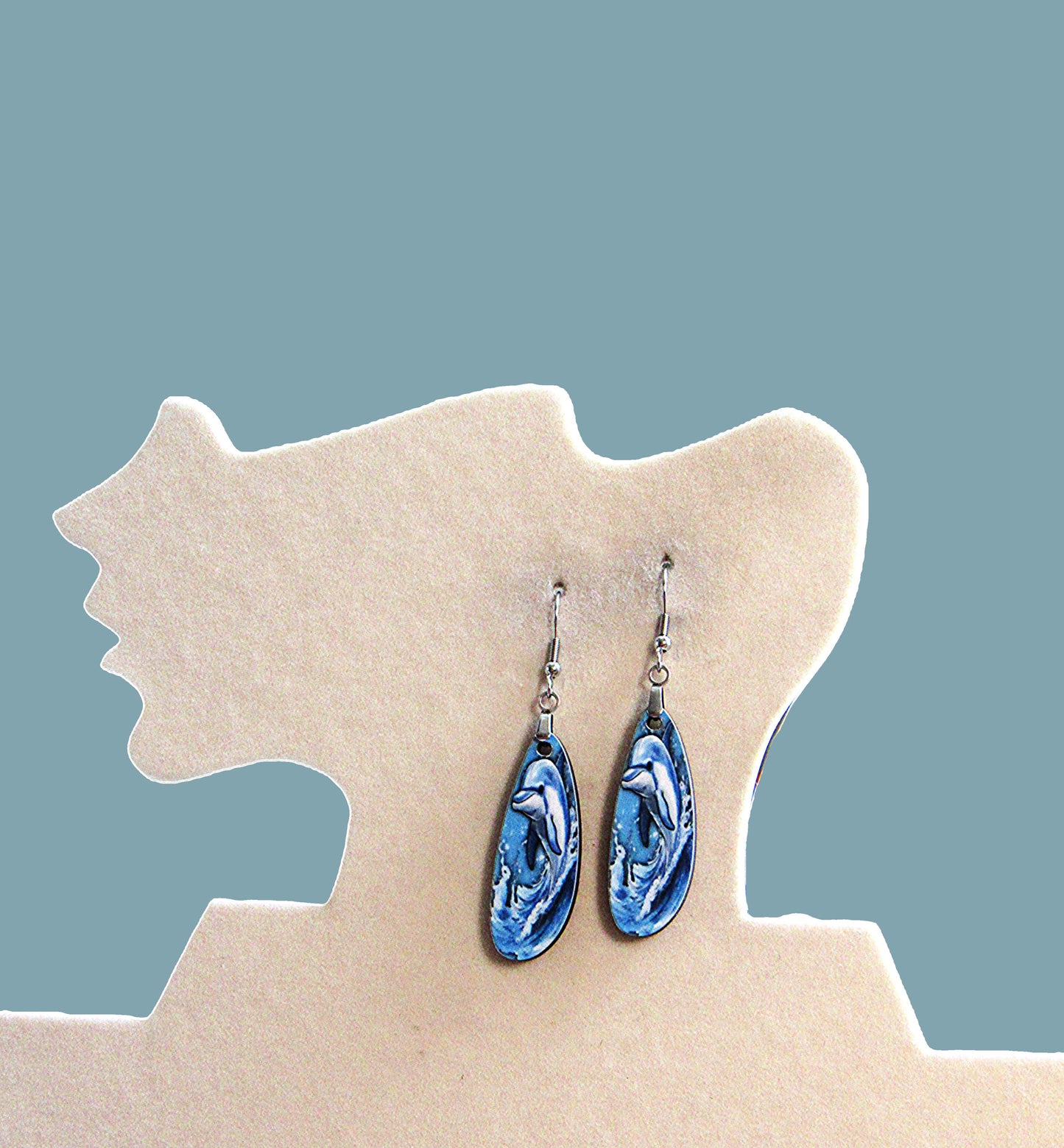 Boho Oval Bar Shaped Sublimated Earrings
