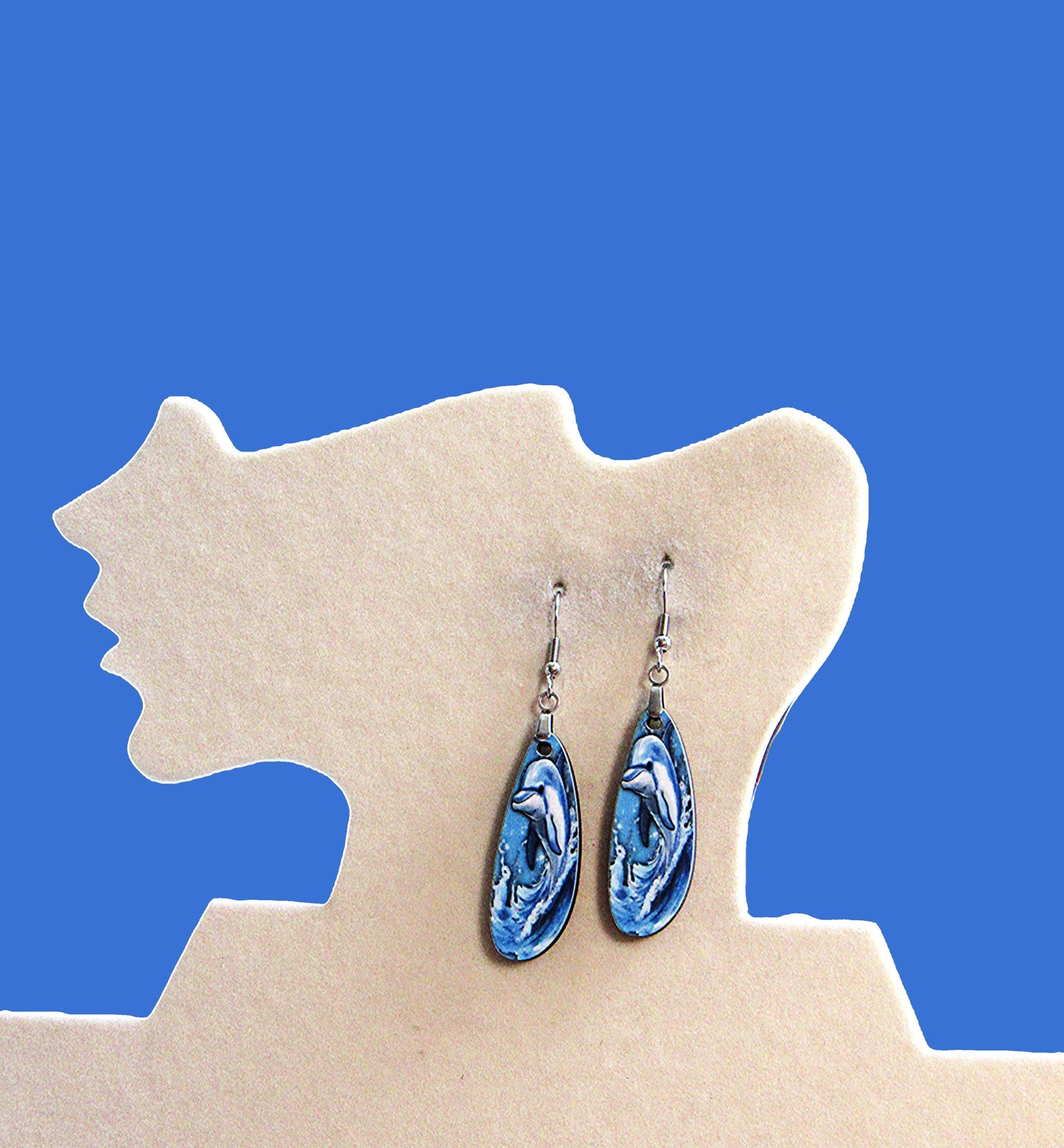 Boho Oval Bar Shaped Sublimated Earrings
