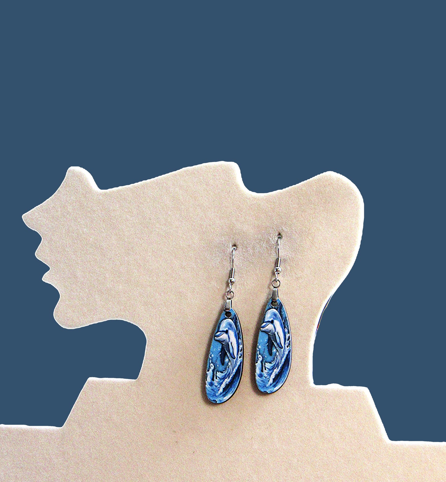 Boho Oval Bar Shaped Sublimated Earrings