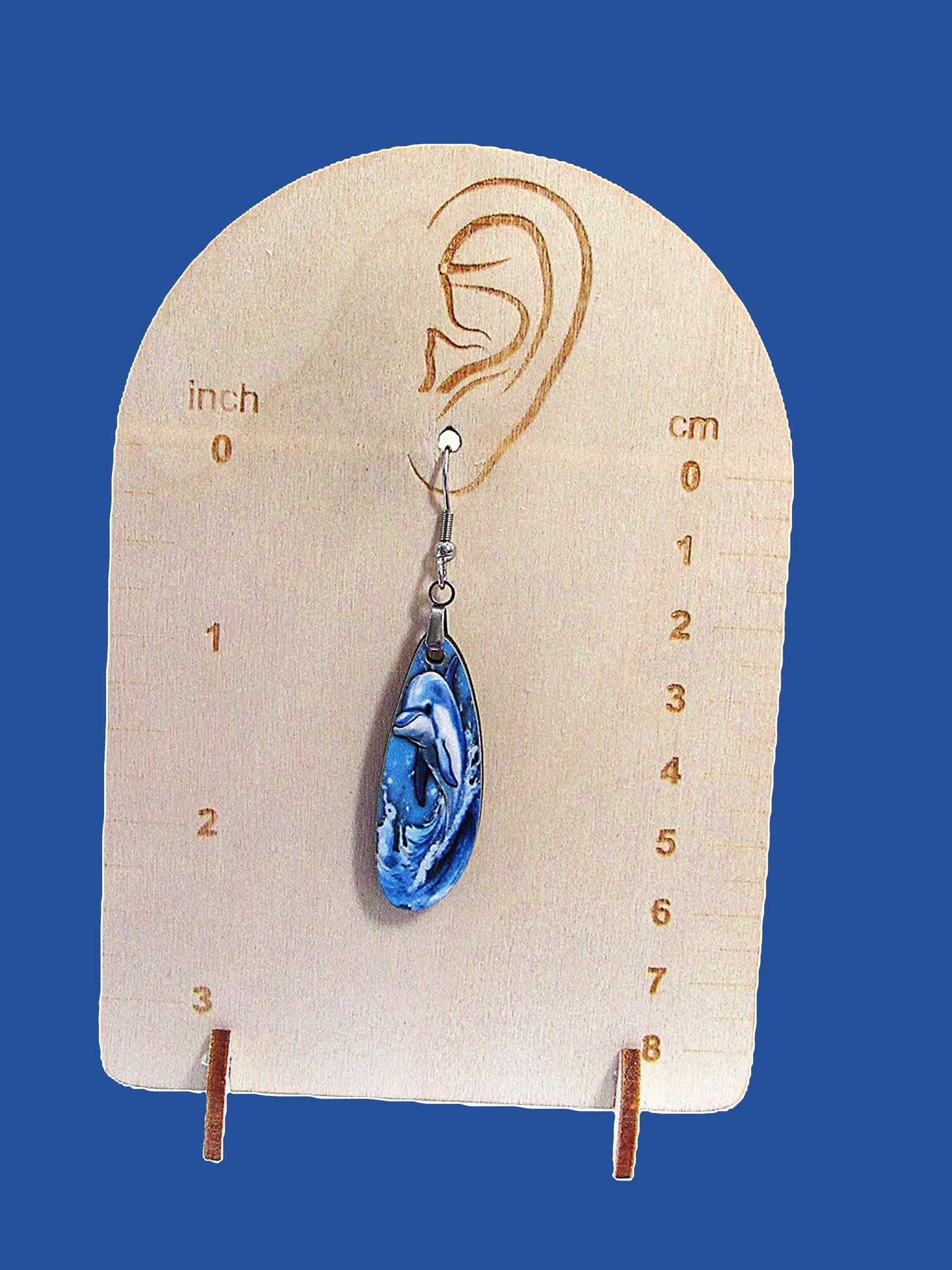 Boho Oval Bar Shaped Sublimated Earrings