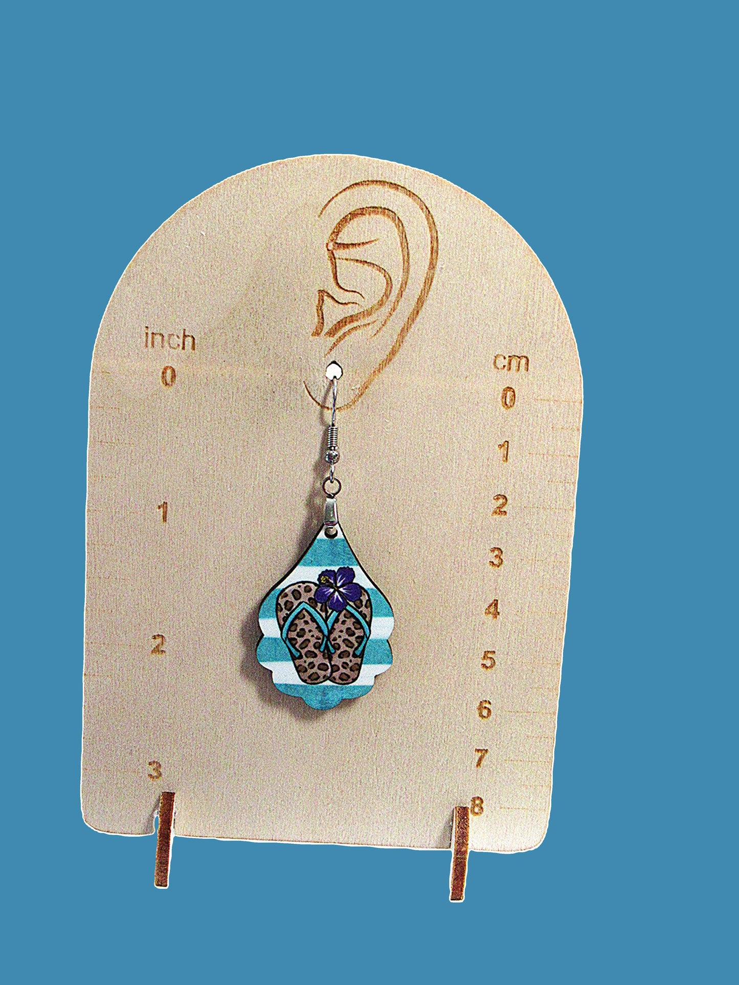 Fancy Teardrop Shaped Sublimated Earrings