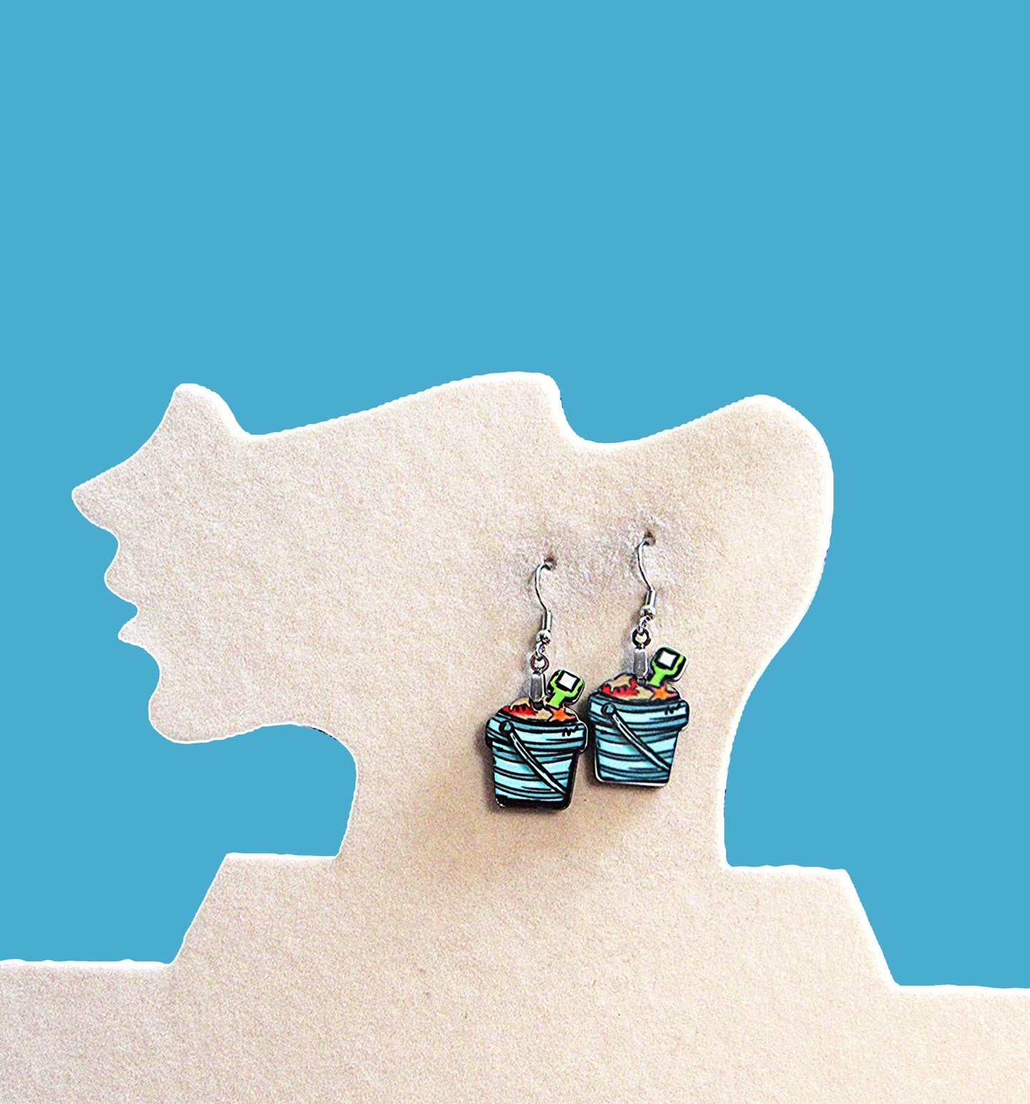 Sandpail Shaped Sublimated Earrings