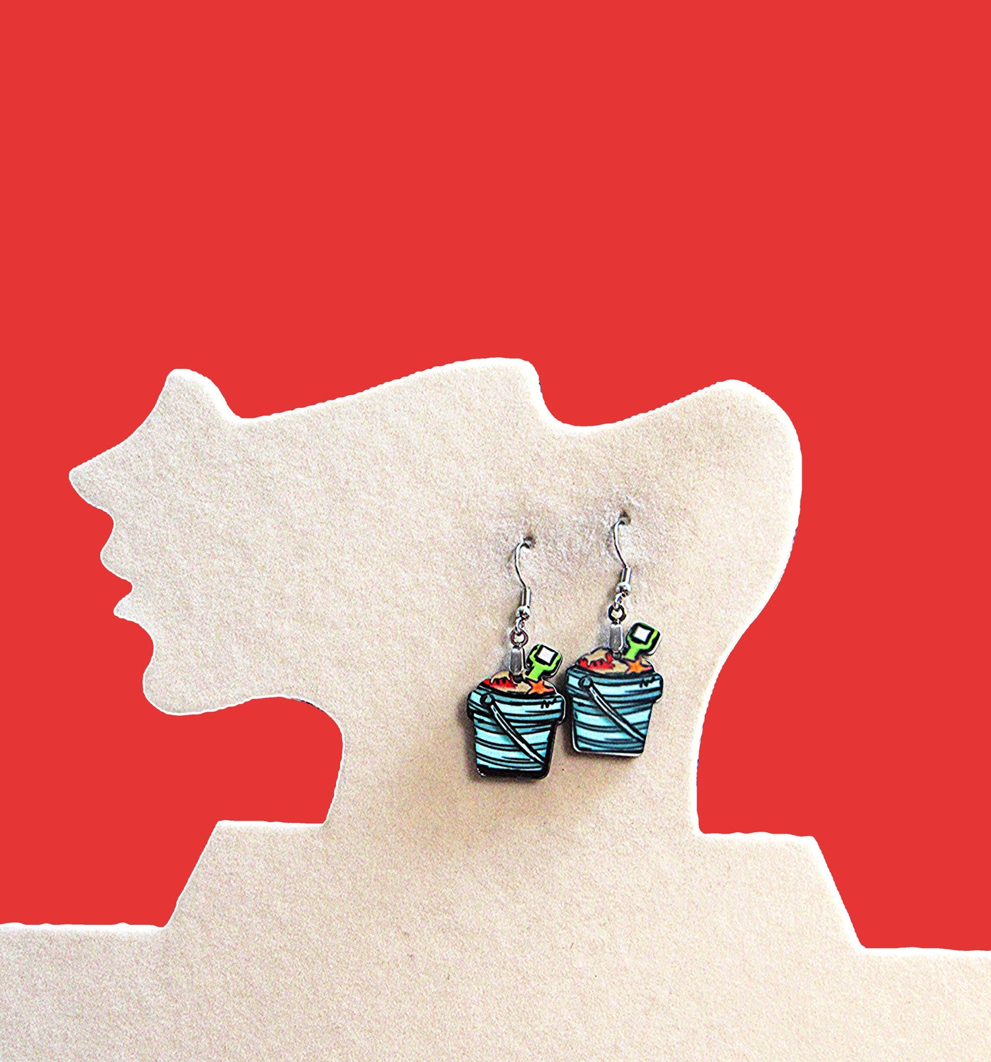 Sandpail Shaped Sublimated Earrings