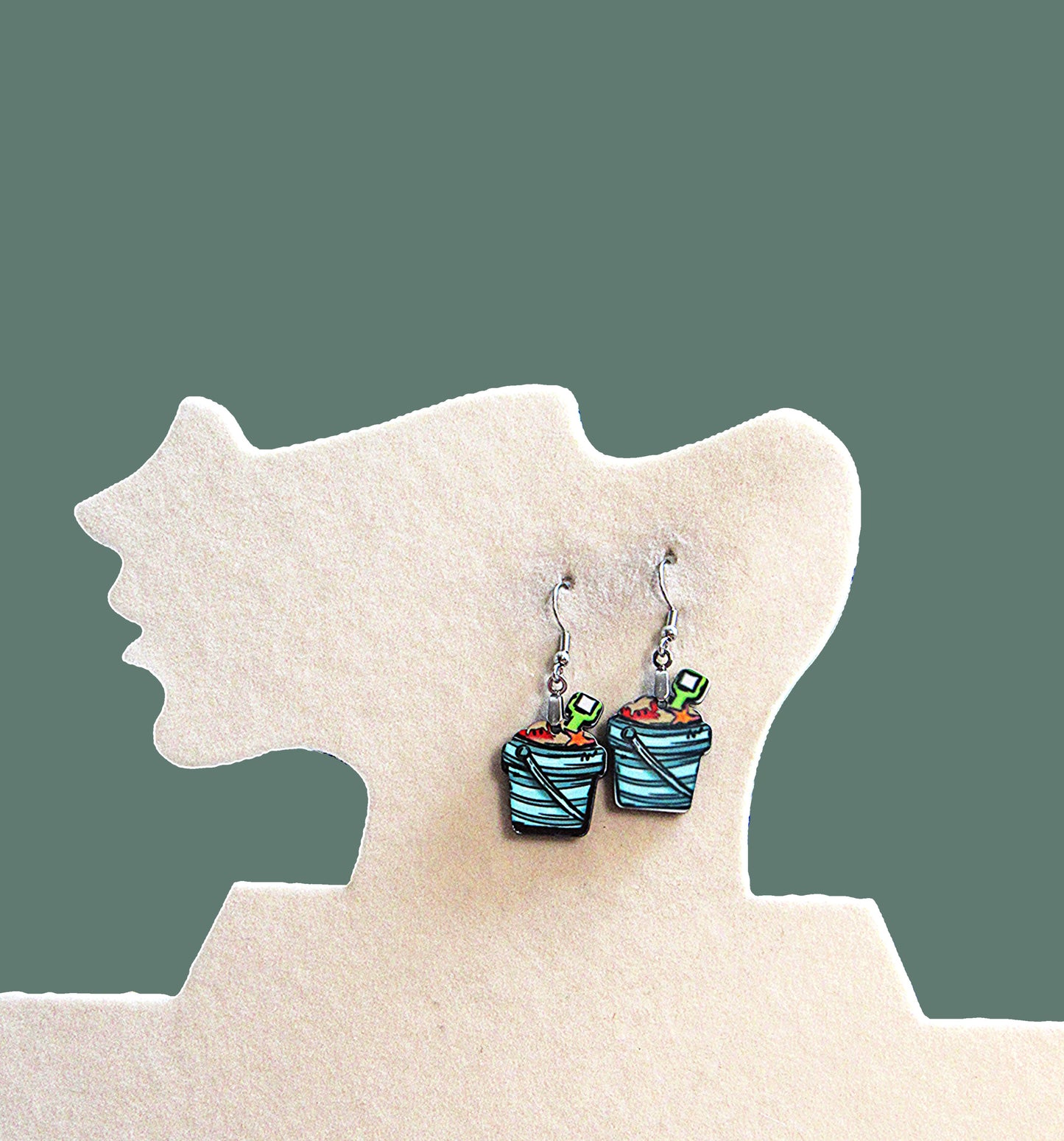 Sandpail Shaped Sublimated Earrings