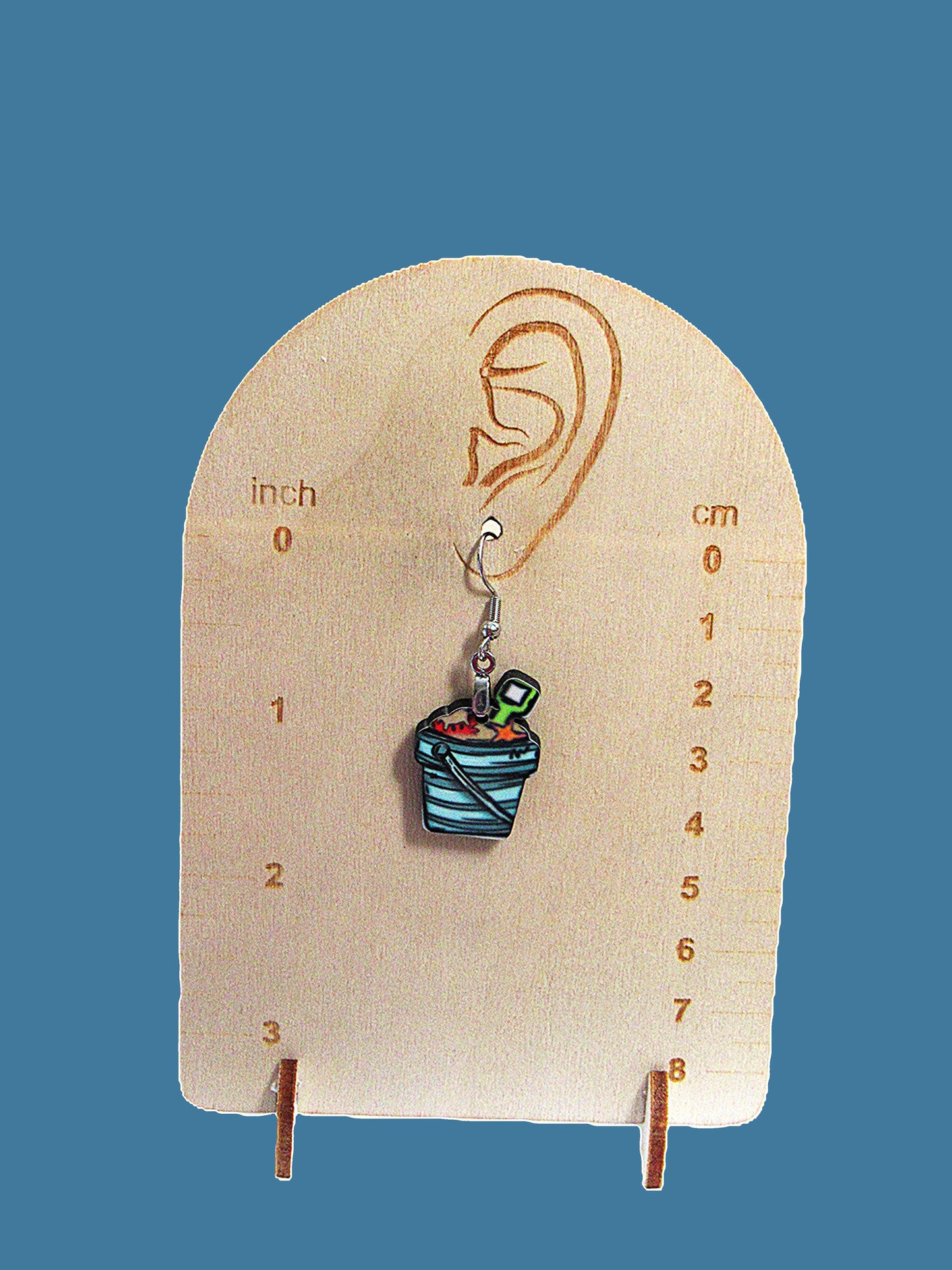 Sandpail Shaped Sublimated Earrings