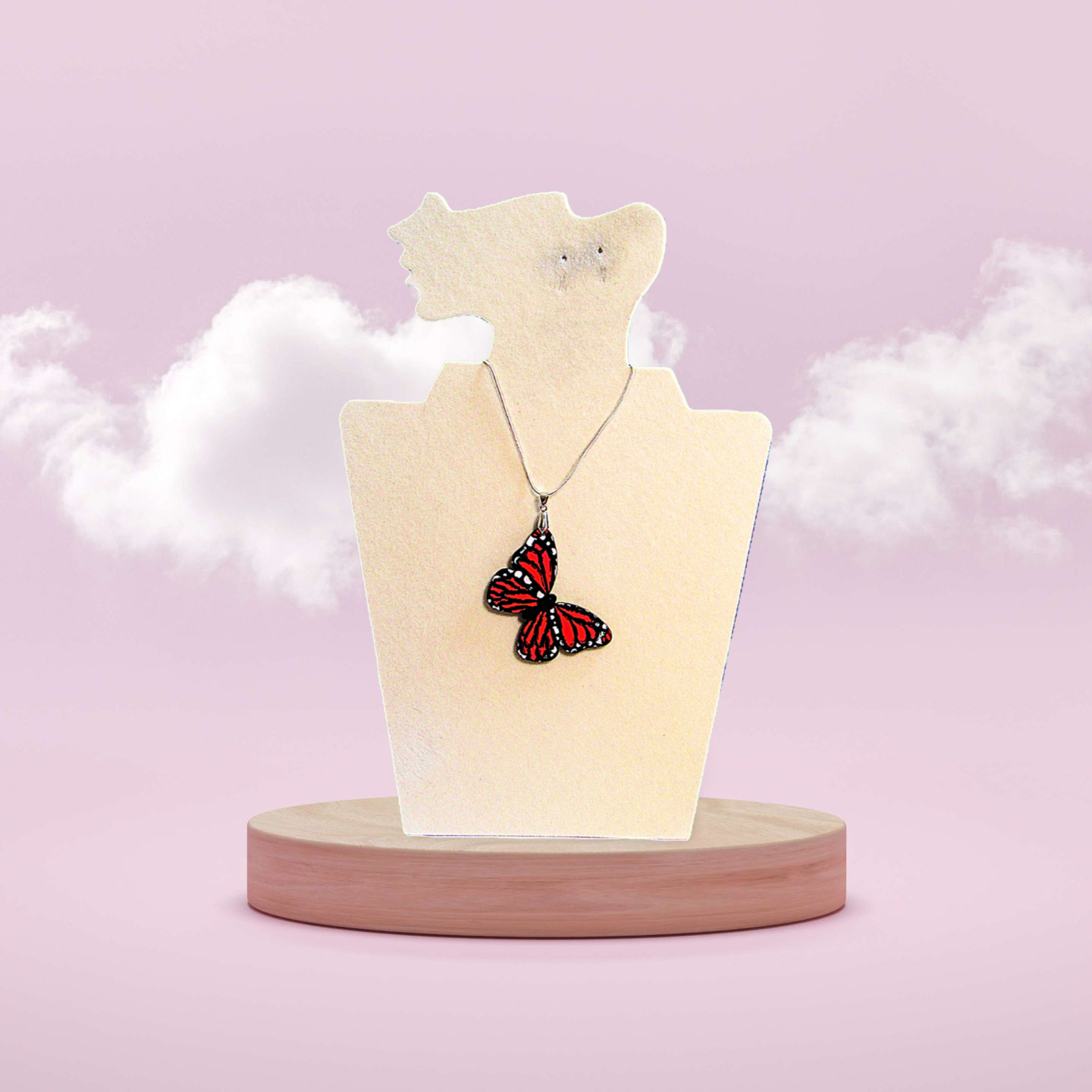 Butterfly Shaped Sublimated Necklace