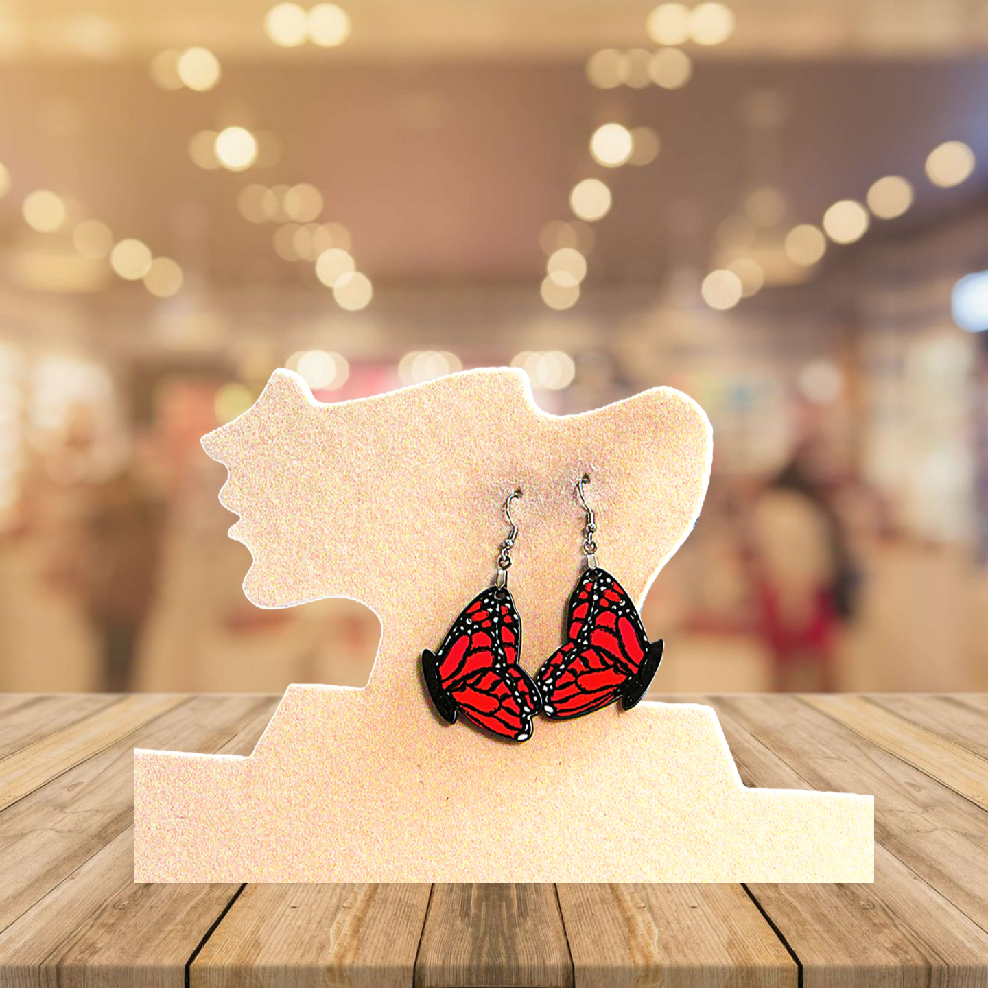 Butterfly Shaped Sublimated Earrings