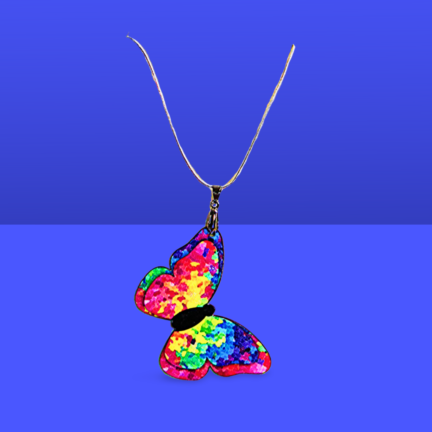 Butterfly Shaped Sublimated Necklace