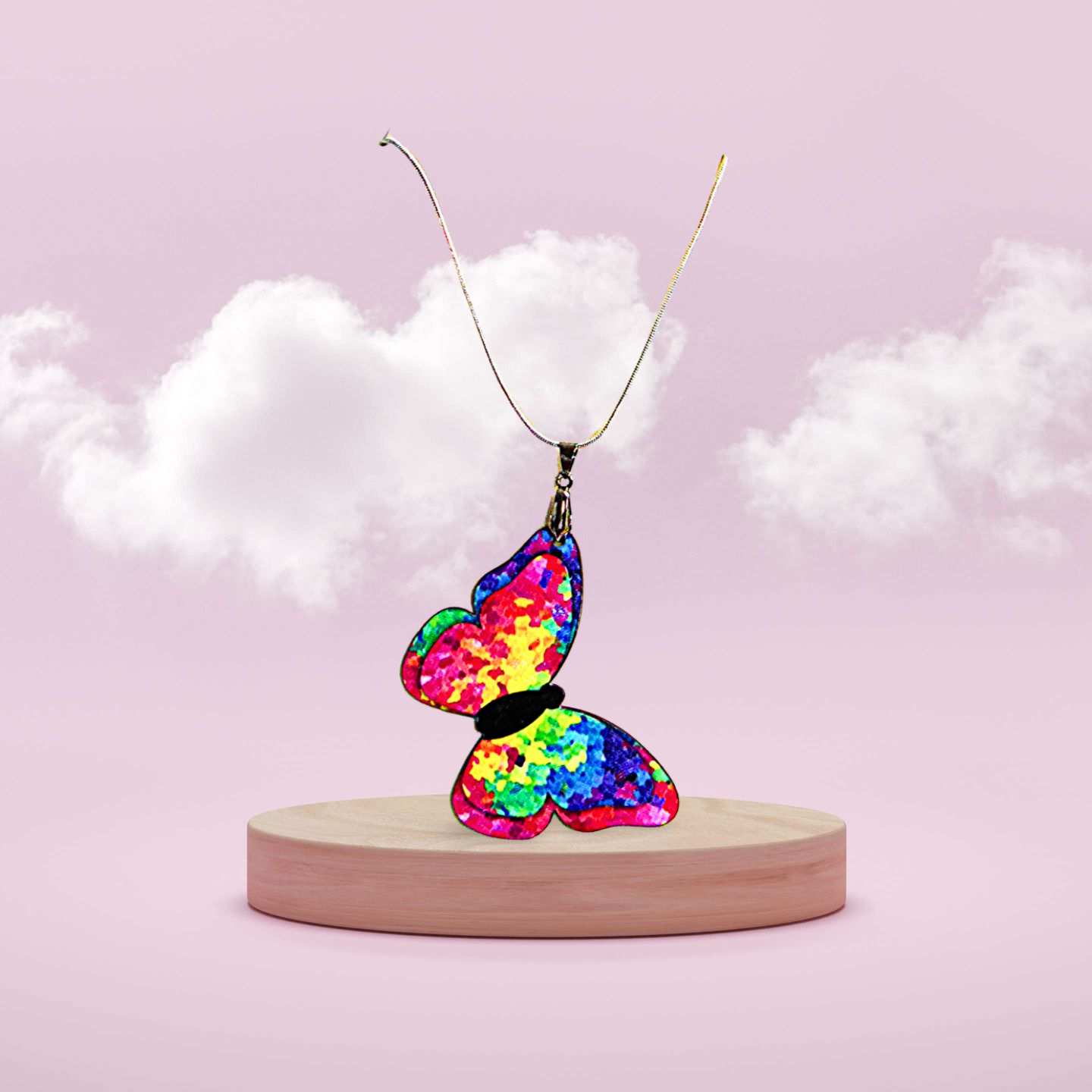 Butterfly Shaped Sublimated Necklace