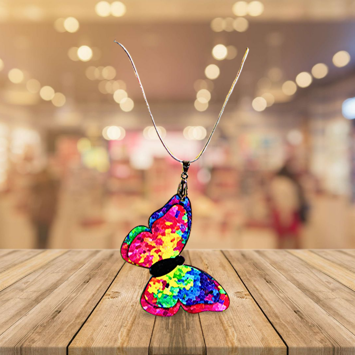 Butterfly Shaped Sublimated Necklace