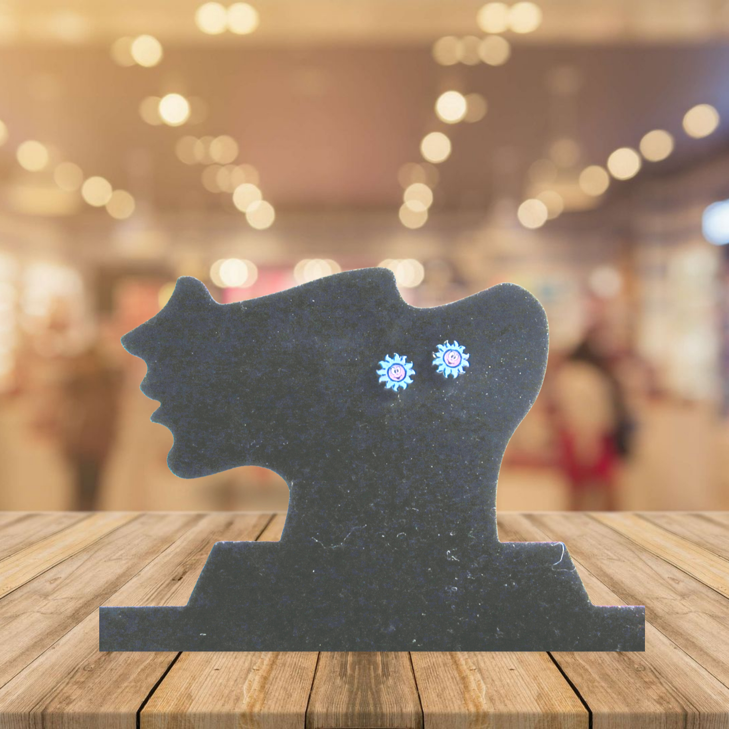 Sun Shaped Sublimated Stud Earrings