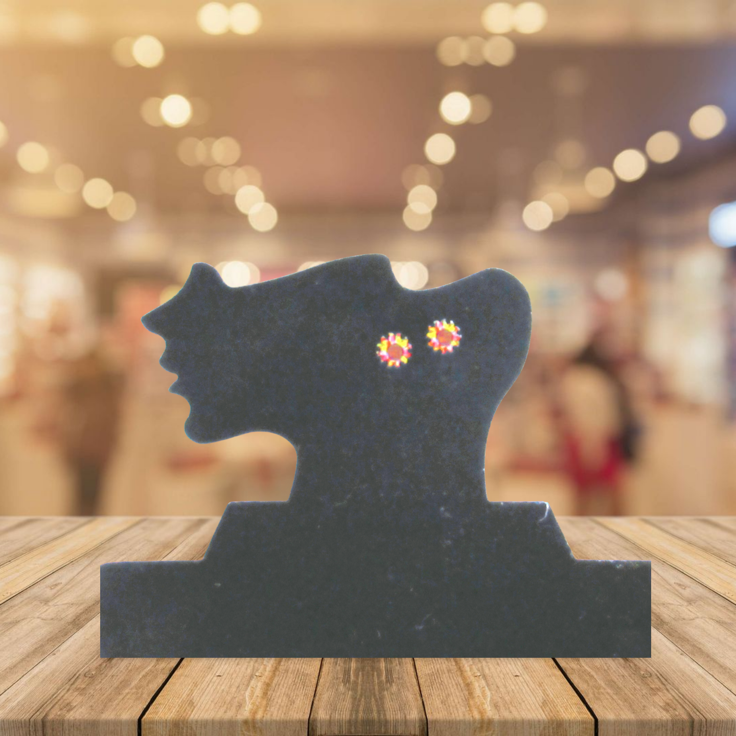 Sun Shaped Sublimated Stud Earrings