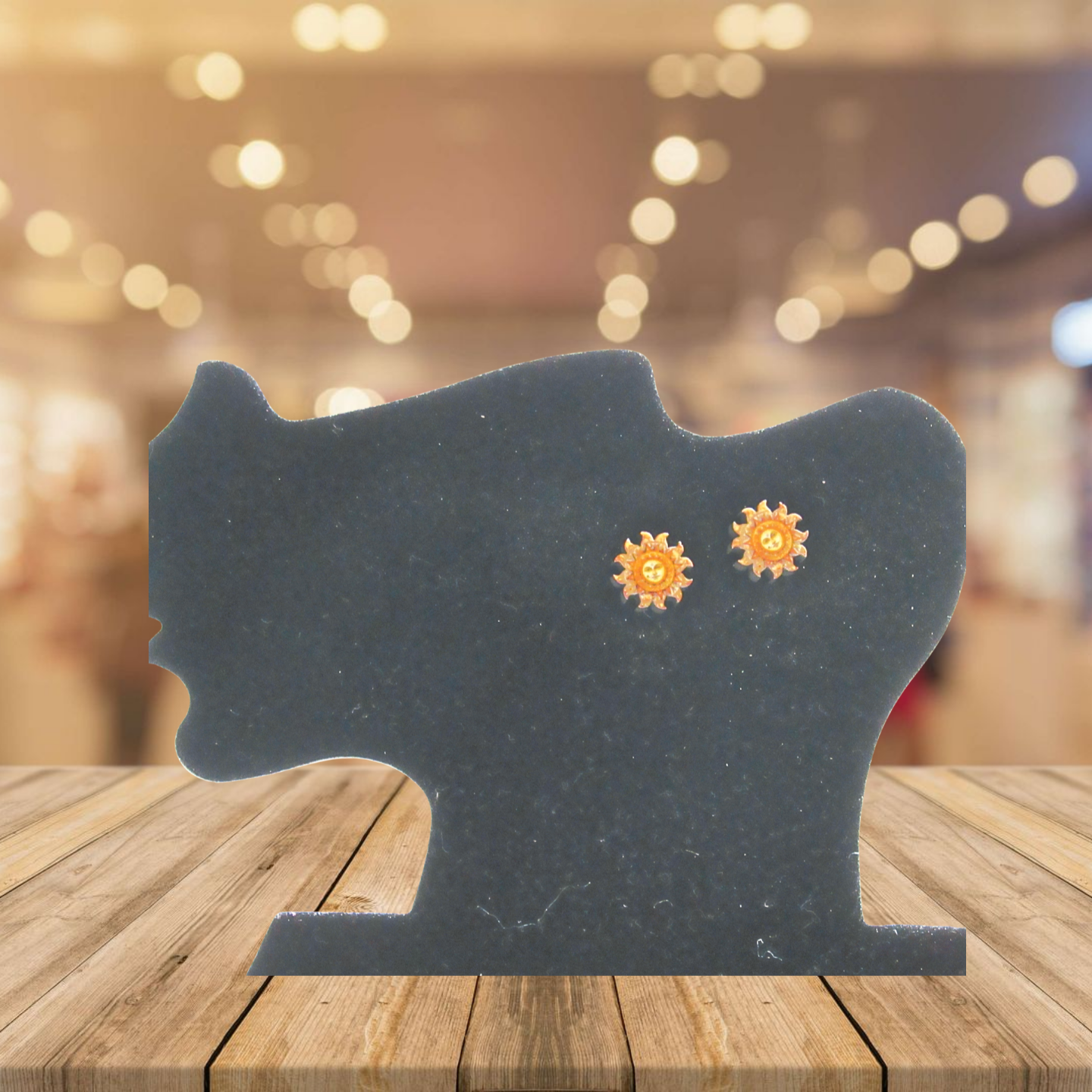 Sun Shaped Sublimated Stud Earrings