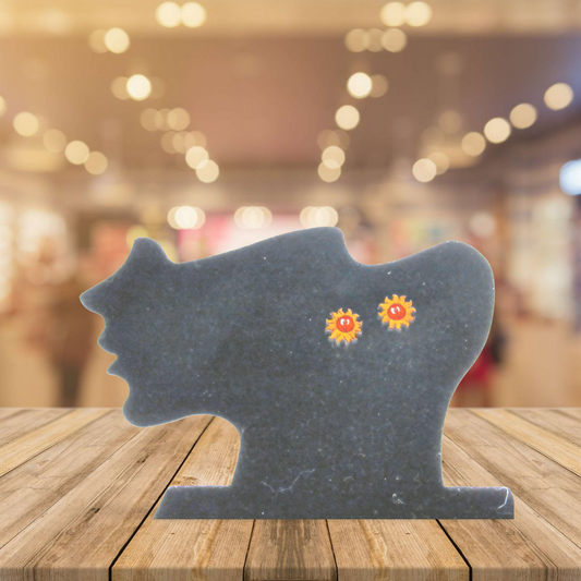 Sun Shaped Sublimated Stud Earrings