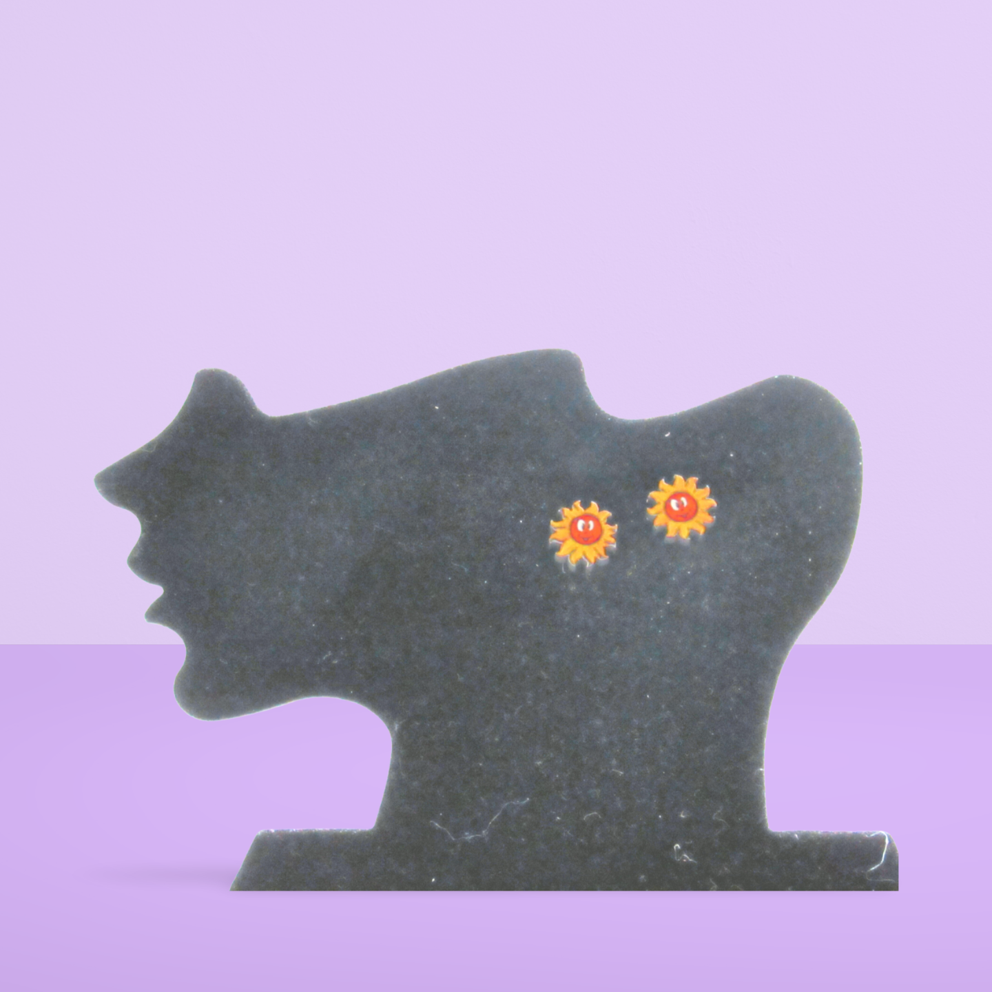 Sun Shaped Sublimated Stud Earrings