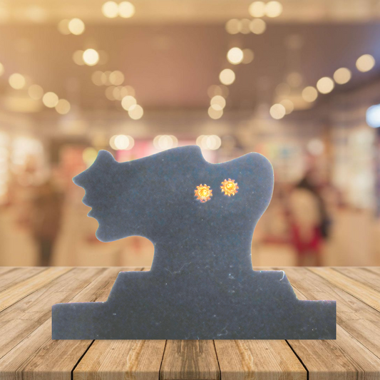 Sun Shaped Sublimated Stud Earrings