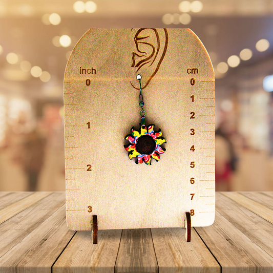 Sun Shaped Sublimated Earrings 1 inch